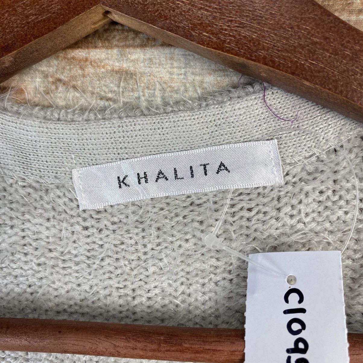 Homespun Knitwear DL Khalita Gray Cardigan Fur shaggy Knitwear #C1095 Size XL / US 12-14 / IT 48-50 - 9 Thumbnail