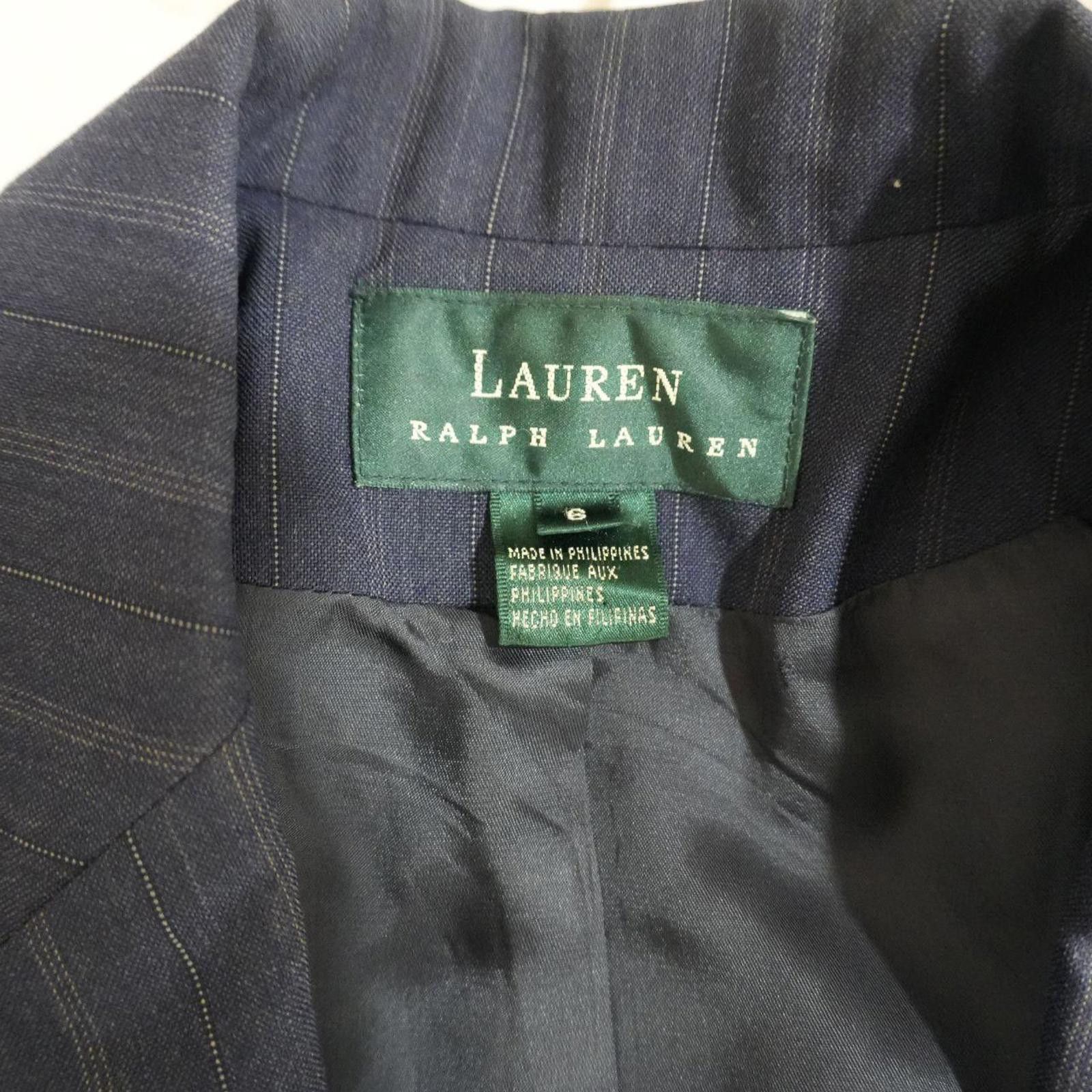 Lauren Ralph Lauren Ralph Lauren Blazer Women's 6 Navy Lauren Striped Size M / US 6-8 / IT 42-44 - 2 Thumbnail