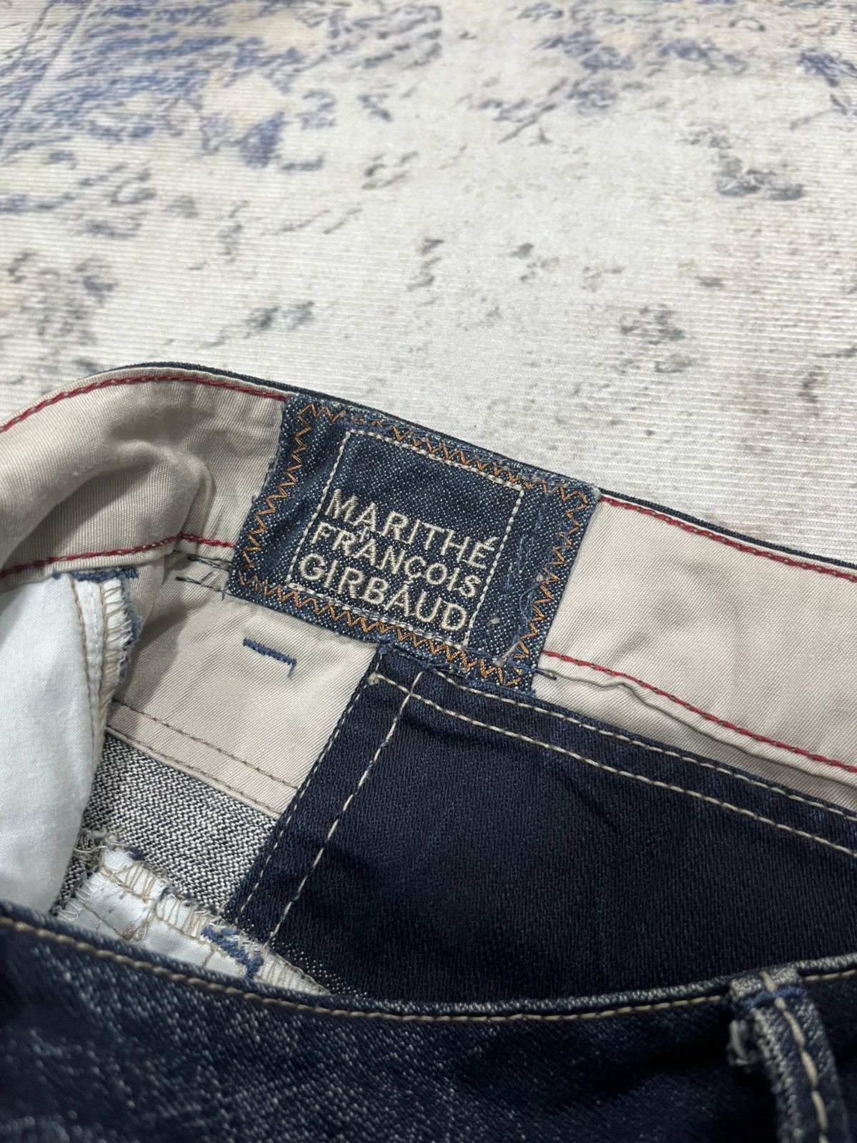 Marithe + Francois Girbaud 2000s Marithé + Le Jean De François Girbaud Navy Brut Denim Size US 32 / EU 48 - 6 Thumbnail