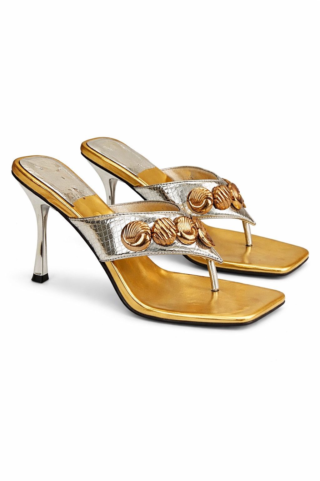 Jeffrey Campbell Jeffrey Campbell SIDORA Heels – Silver Snake Gold – Size 9.5 Size US 9.5 / IT 39.5 - 2 Thumbnail
