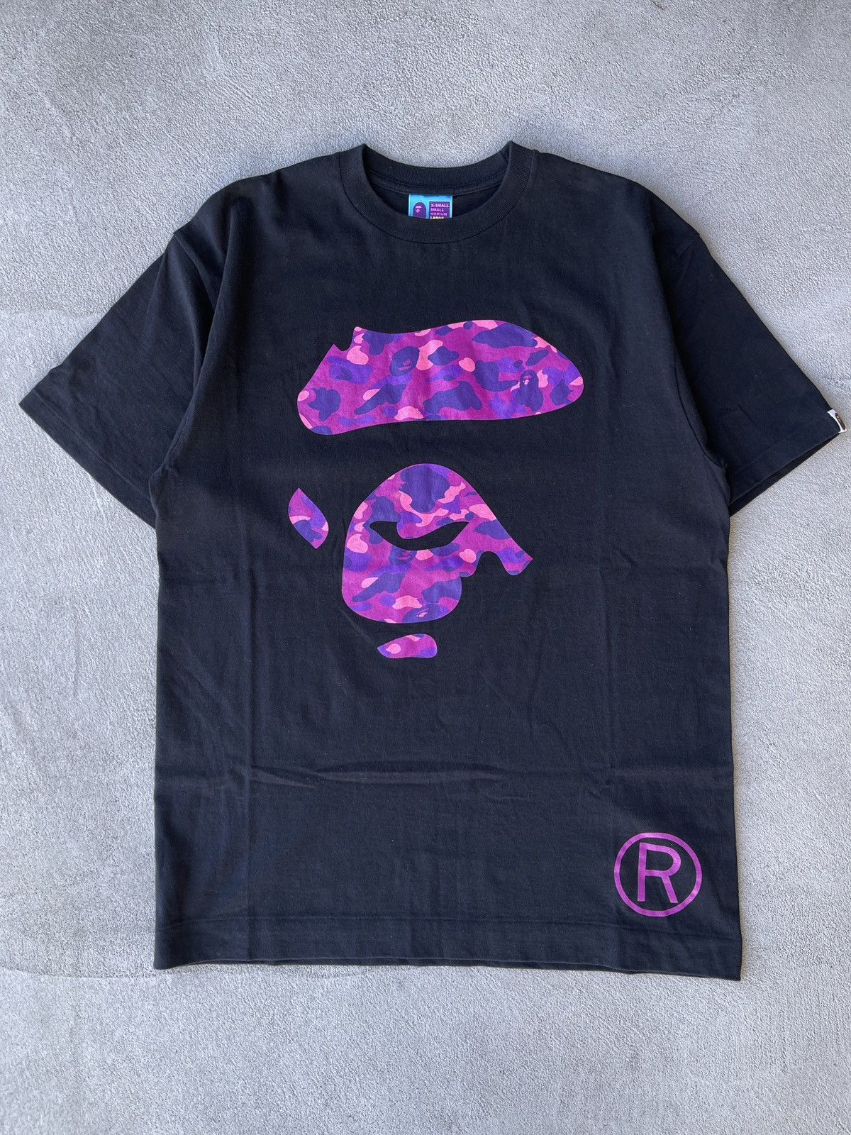 Bape STEAL! 2000s Bape Purple Camo Ape Face Tee (L) Size US L / EU 52-54 / 3 - 3 Thumbnail
