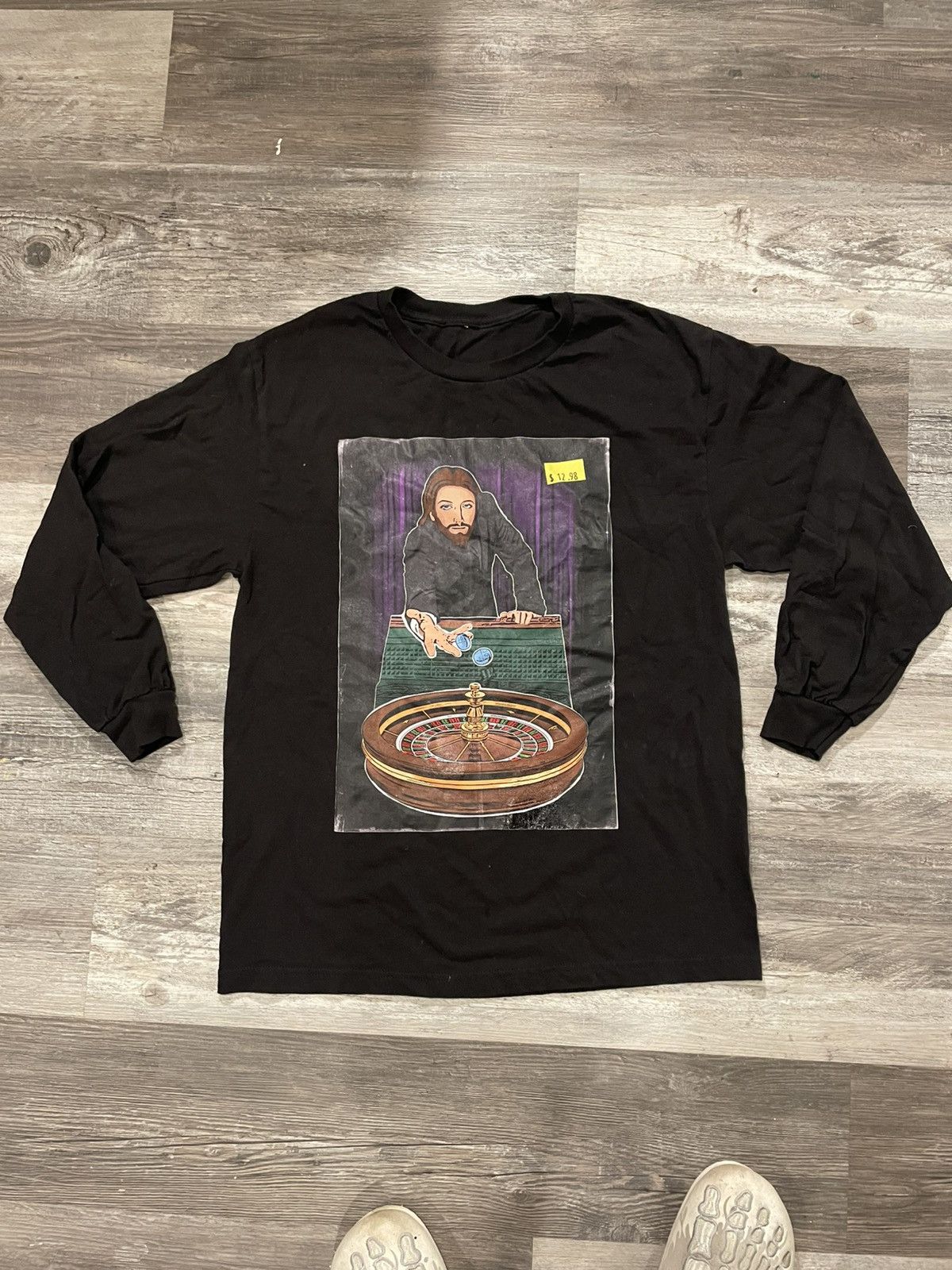 Vintage Percocet Jesus Gambling Long Sleeve L Size US L / EU 52-54 / 3 - 1 Thumbnail