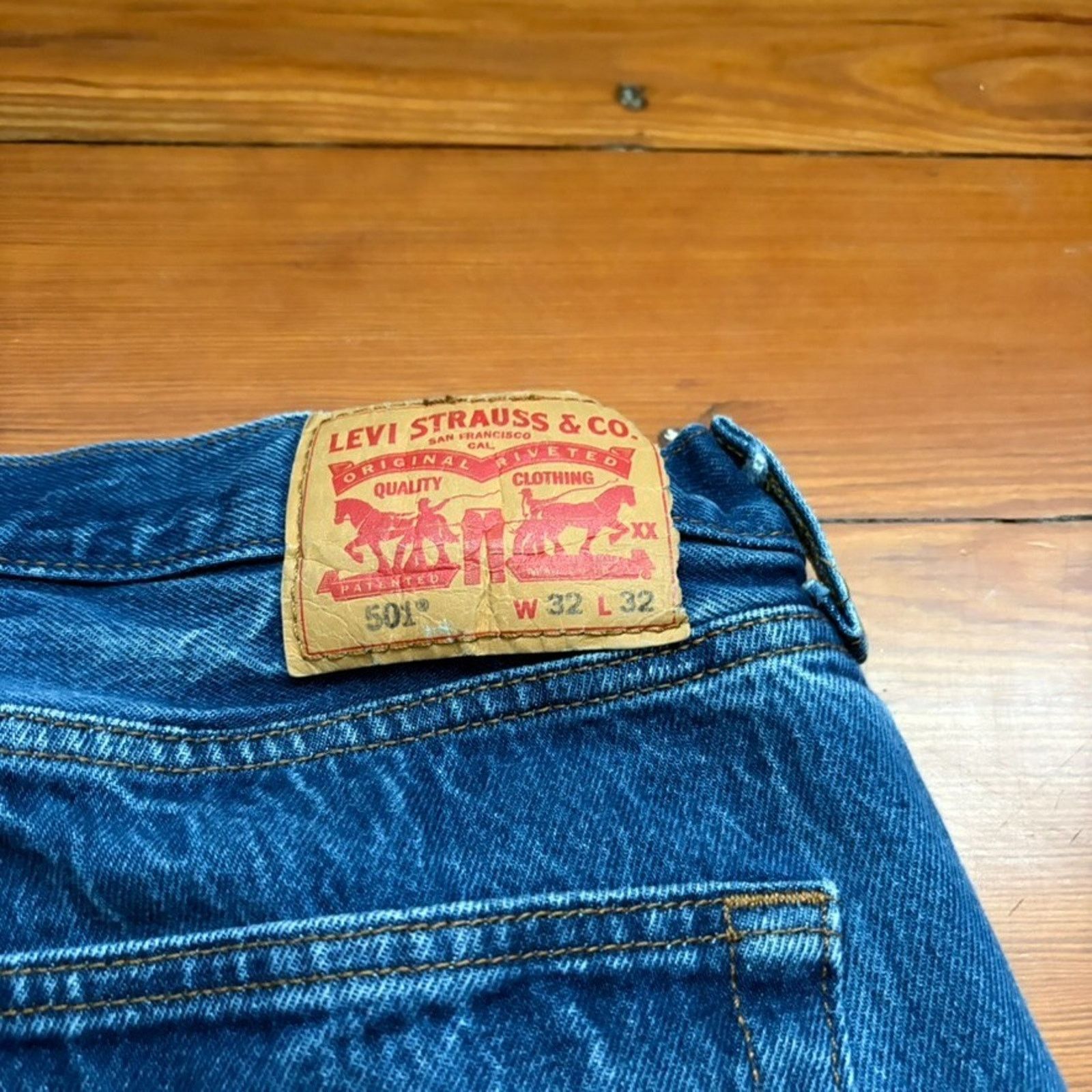 Levi's Levi’s 501 Jeans Men’s 32X29 (32X32 Tag) Straight Denim Size US 32 / EU 48 - 5 Thumbnail