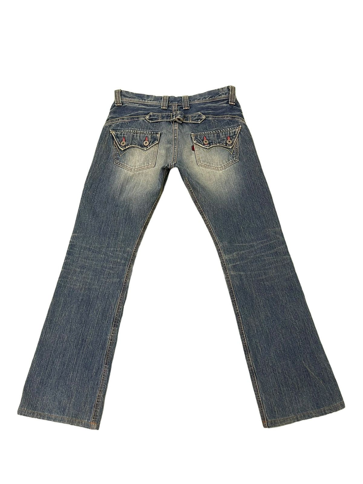 Edwin Flare Jeans Edwin Japan Faded Distres Low Rise Boot Cut 8🟦5 Size US 30 / EU 46 - 12 Thumbnail