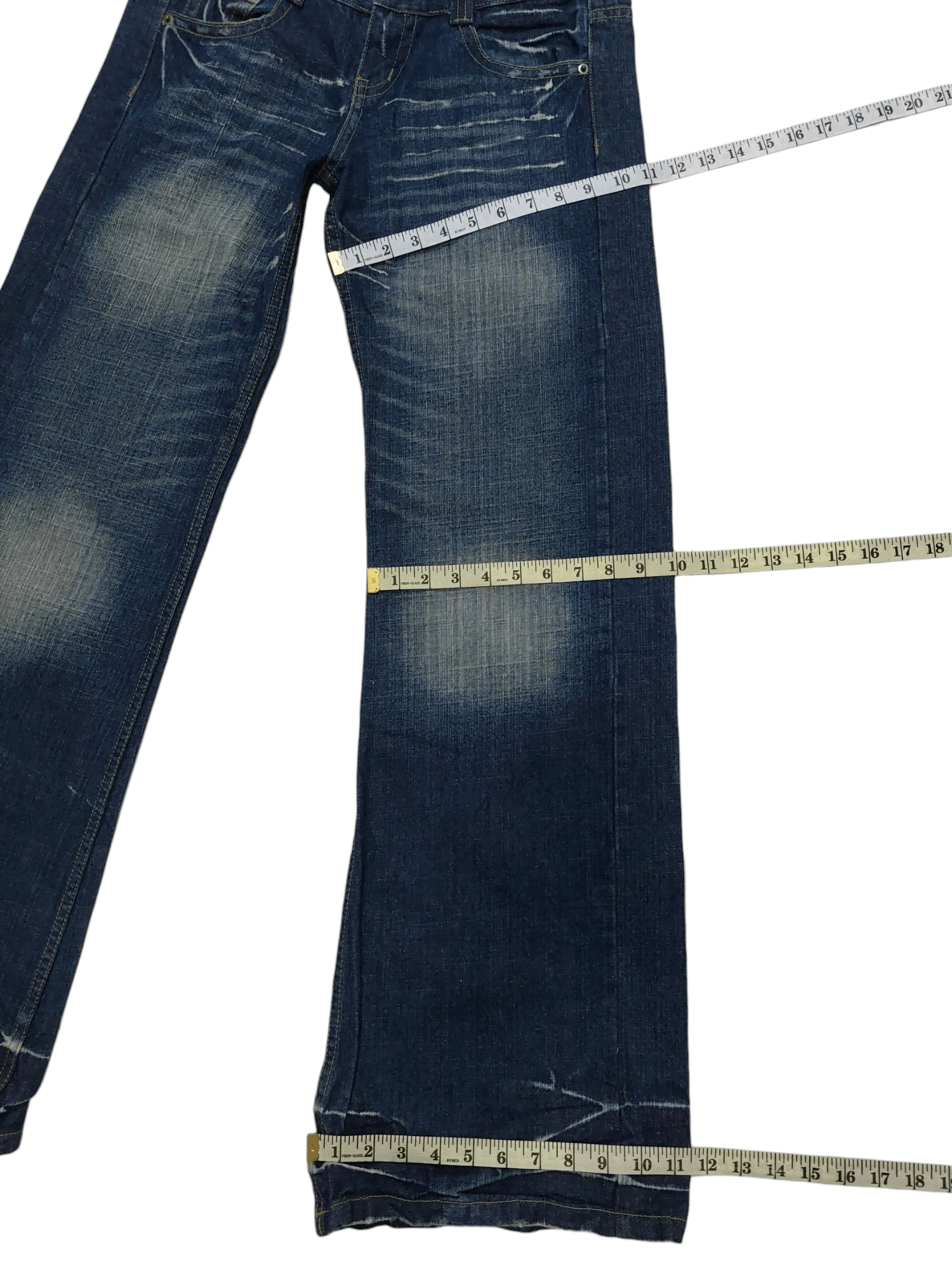 If Six Was Nine × Japanese Brand × Vintage The M2868 Jeans Low Rise Flare Boot Cut Distressed Denim Size US 31 - 11 Thumbnail