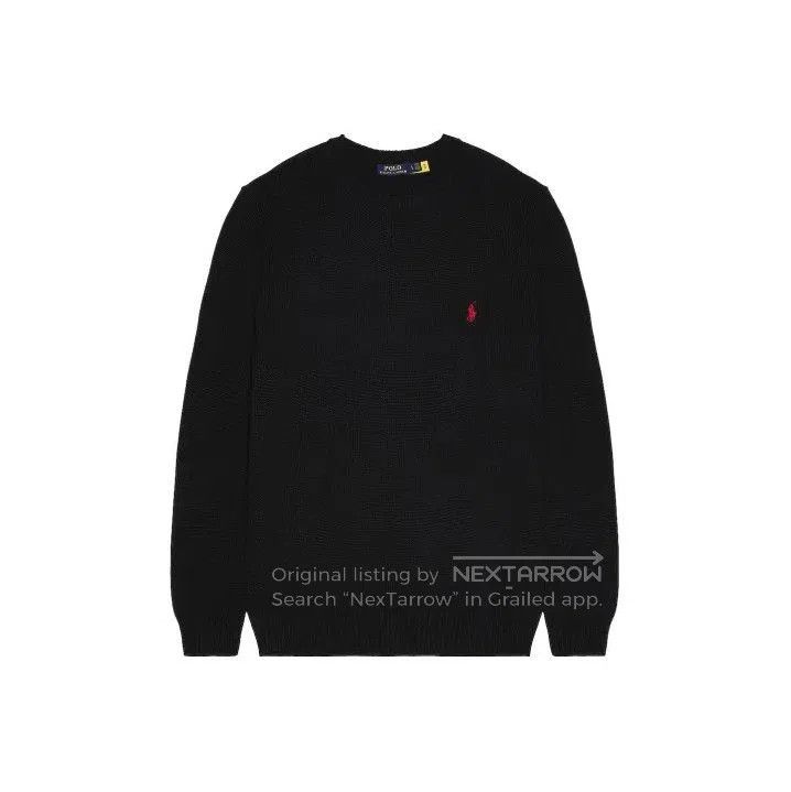 Polo Ralph Lauren Polo Ralph Lauren Men's Black Loose Round Neck Sweater. Size US M / EU 48-50 / 2 - 1 Thumbnail