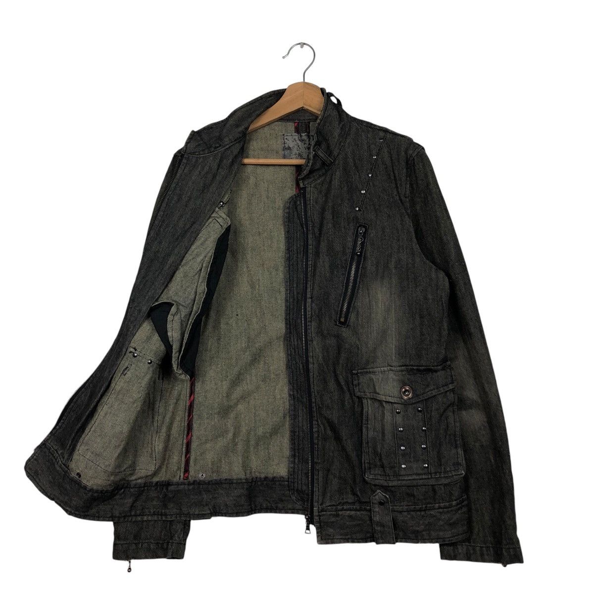 Japanese Brand 📌Vintage Denim Biker Jacket Zipper Issey Miyake Size US M / EU 48-50 / 2 - 12 Thumbnail