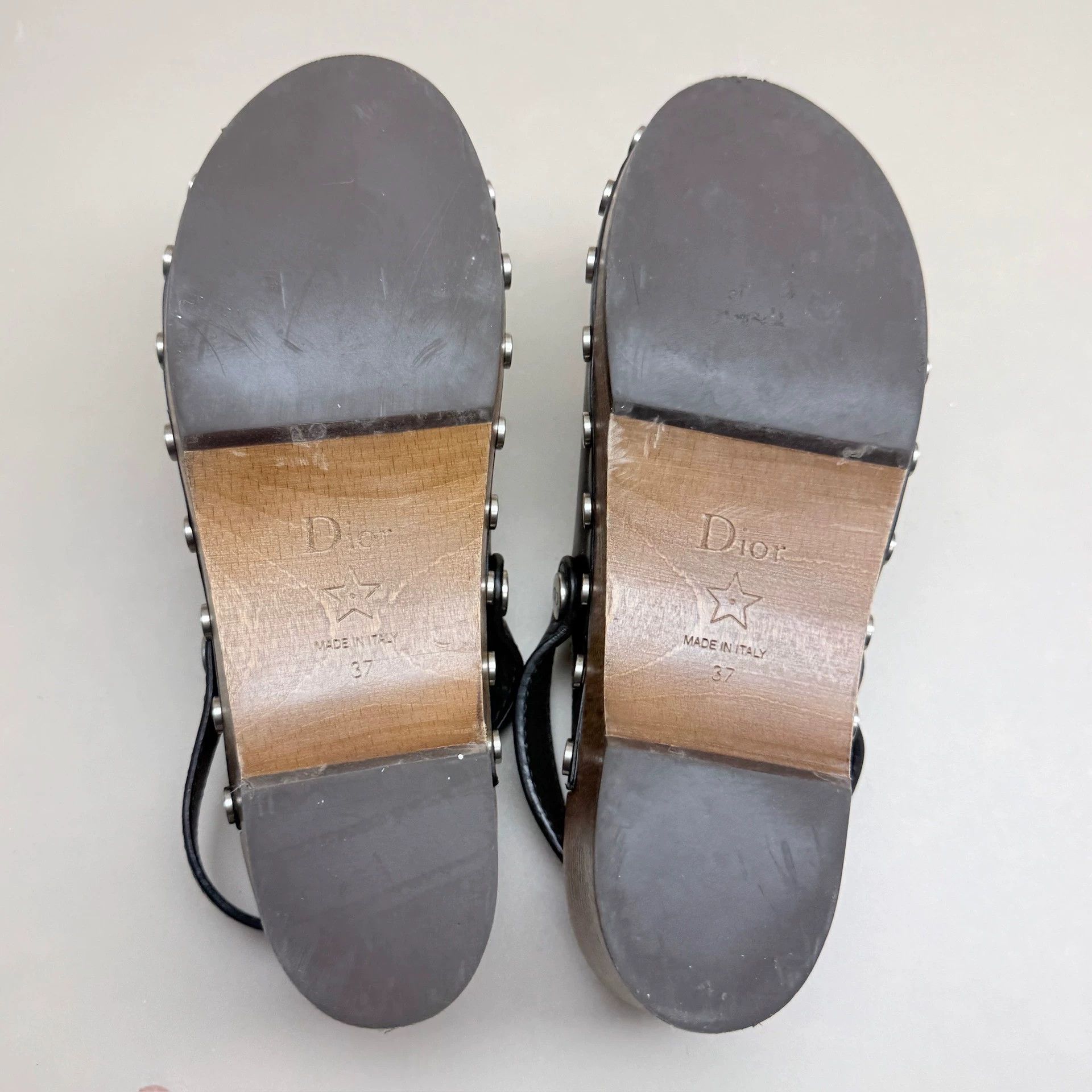Dior Dior Women's Black Studded Thick Sole Mule 37 (Mint) Size US 6.5 / IT 36.5 - 5 Thumbnail