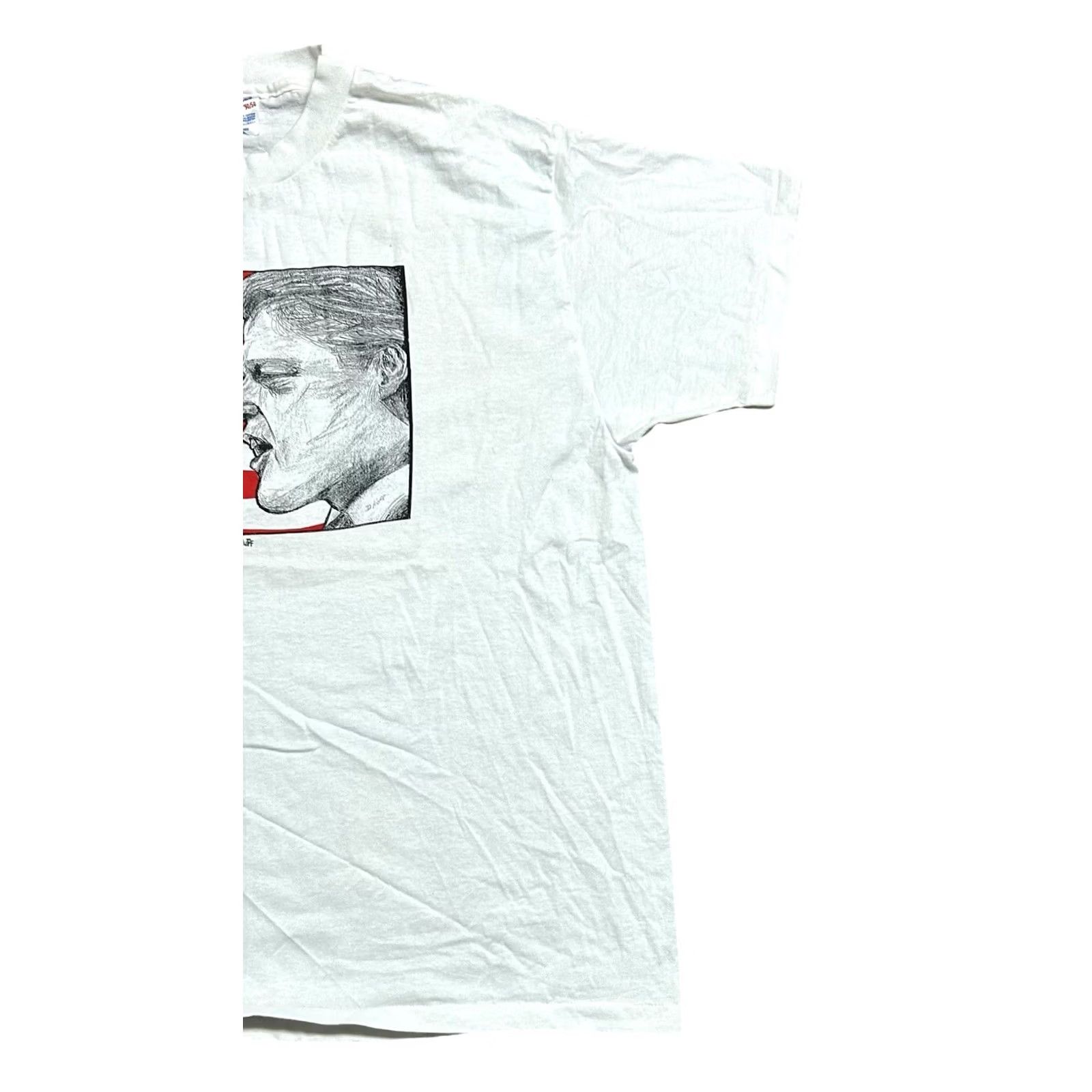 Hanes VTG Hanes White Short Sleeve Shirt Men XL USA Bill Clinton 1990s USA Theme Size US XL / EU 56 / 4 - 3 Thumbnail