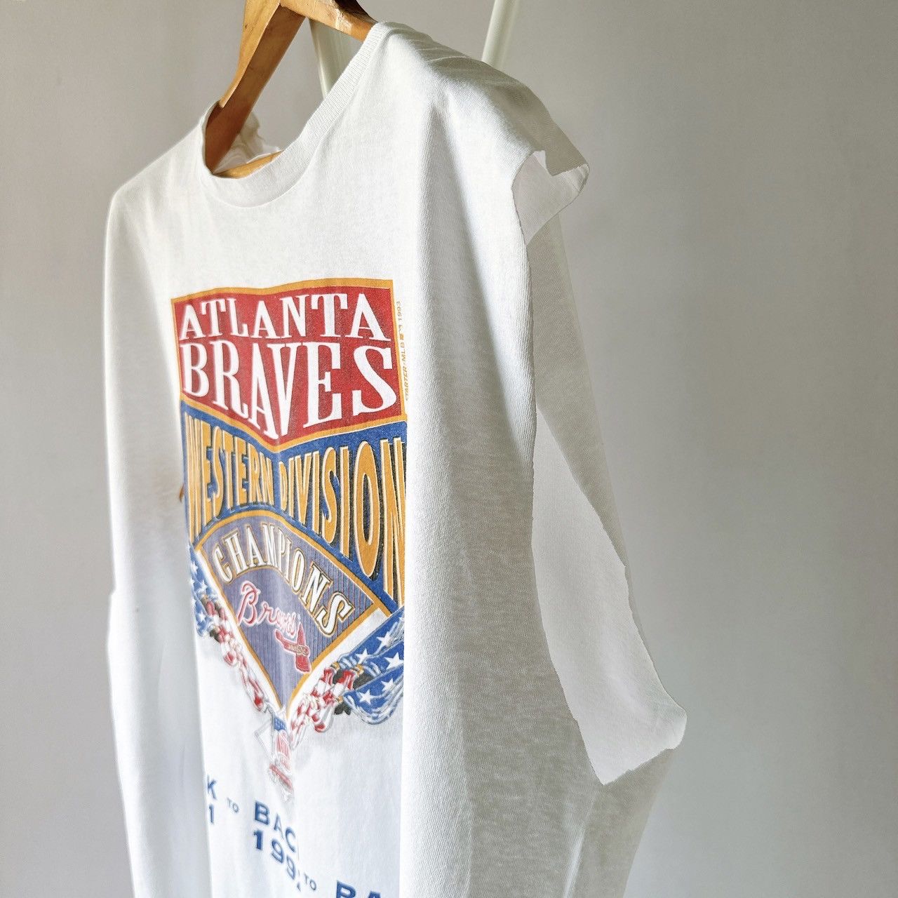 Starter × Vintage 90s Atlanta Braves MLB t-shirt/ XL Size US XL / EU 56 / 4 - 6 Thumbnail