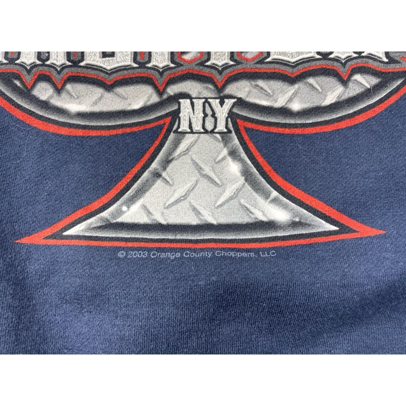 Vintage VINTAGE Orange County Choppers Hoodie Men L Blue OCC Graphic Print Hooded Sweatshirt Kangaroo Pocket 90s Theme Motorcycle California OCC Size US L / EU 52-54 / 3 - 8 Thumbnail