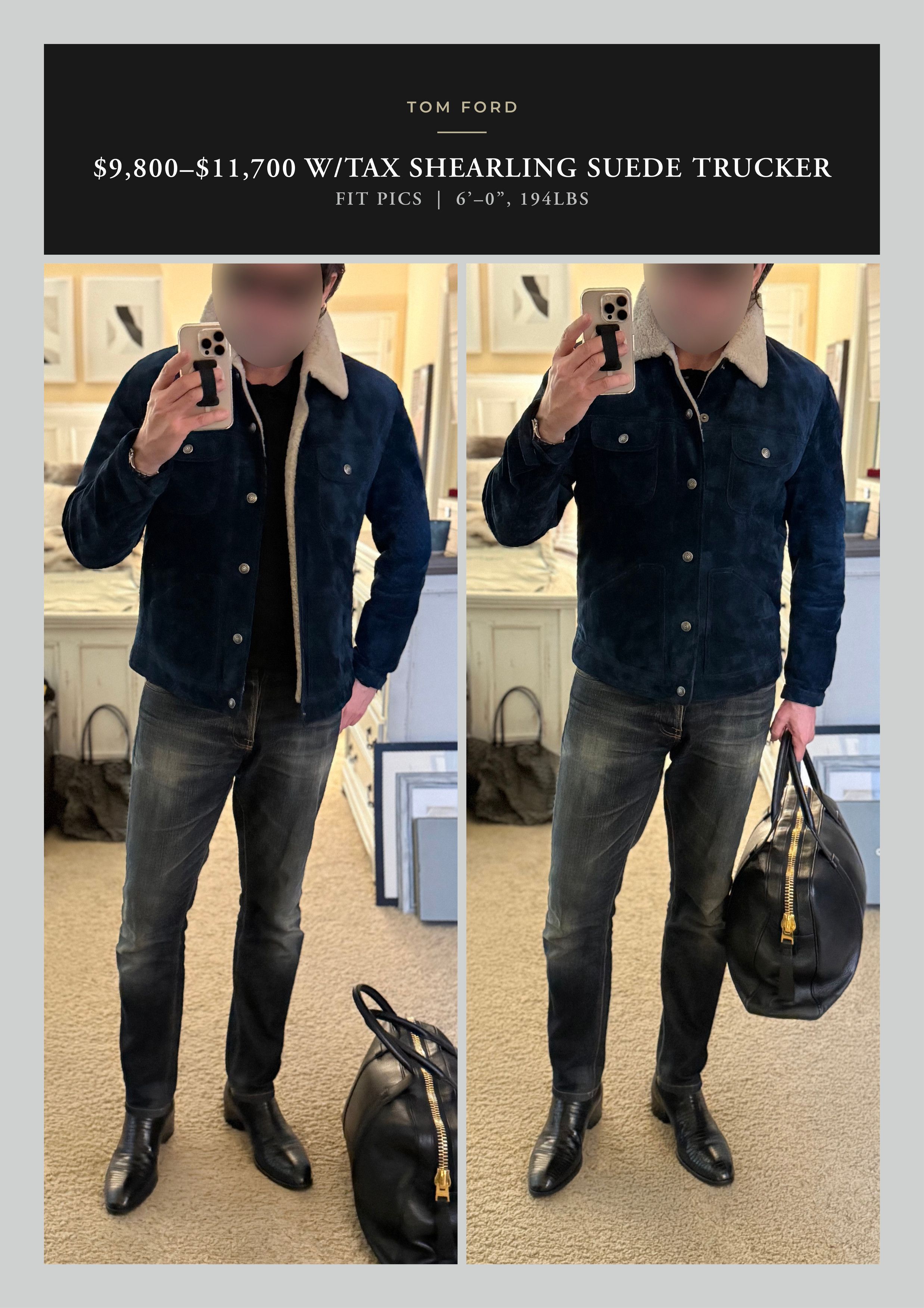 Tom Ford A-List Celeb Favorite, Coveted $9,800 w/tax Suede Shearling Size US L / EU 52-54 / 3 - 2 Thumbnail
