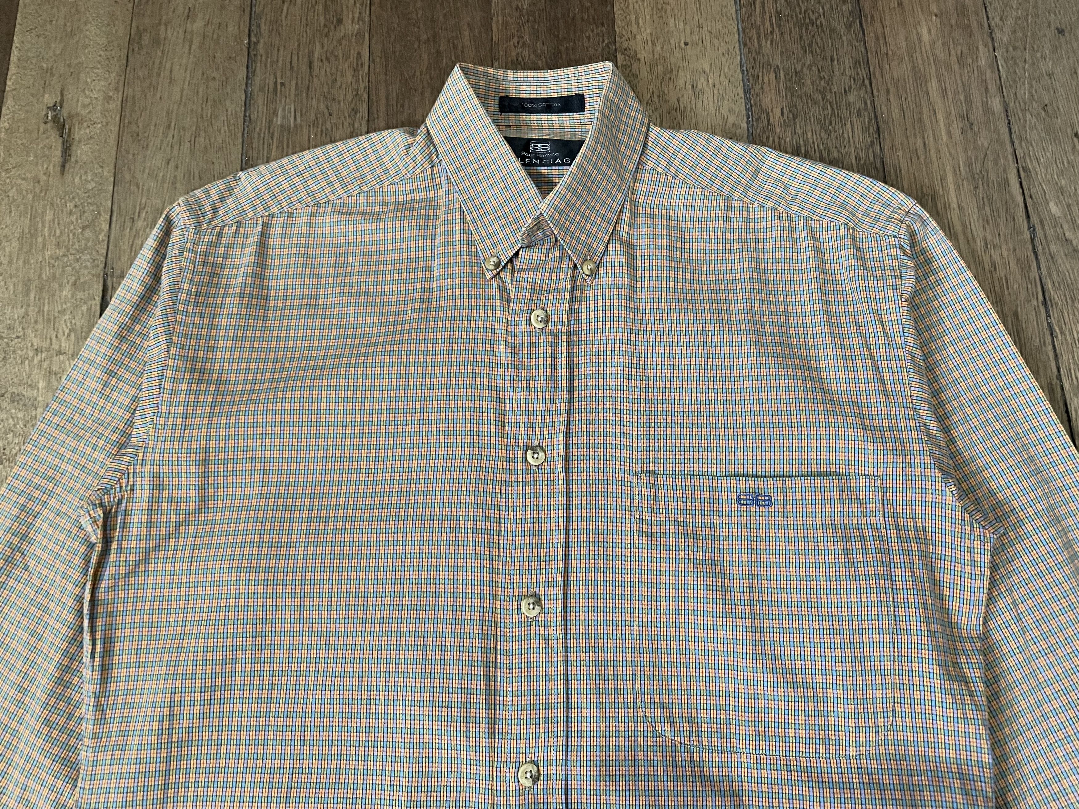 Balenciaga Vintage Balenciaga BB Logo Flannel - Travis Scott Vibe Size US M / EU 48-50 / 2 - 2 Thumbnail
