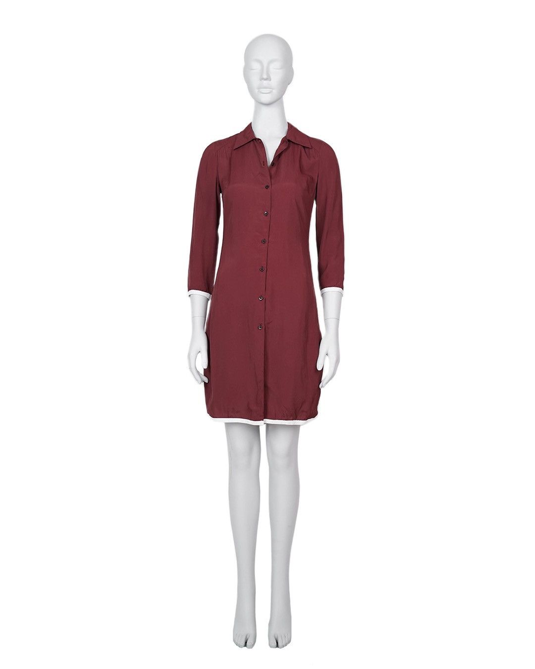 Miu Miu Miu Miu S/S2000 Burgundy Runway Dress Size XS / US 0-2 / IT 36-38 - 7 Thumbnail