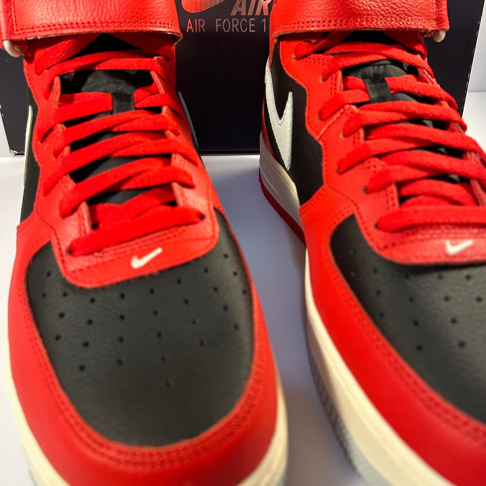 Nike Nike Air Force 1 Mid '07 LV8 University Red/Black Size 13 Size US 13 / EU 46 - 4 Thumbnail