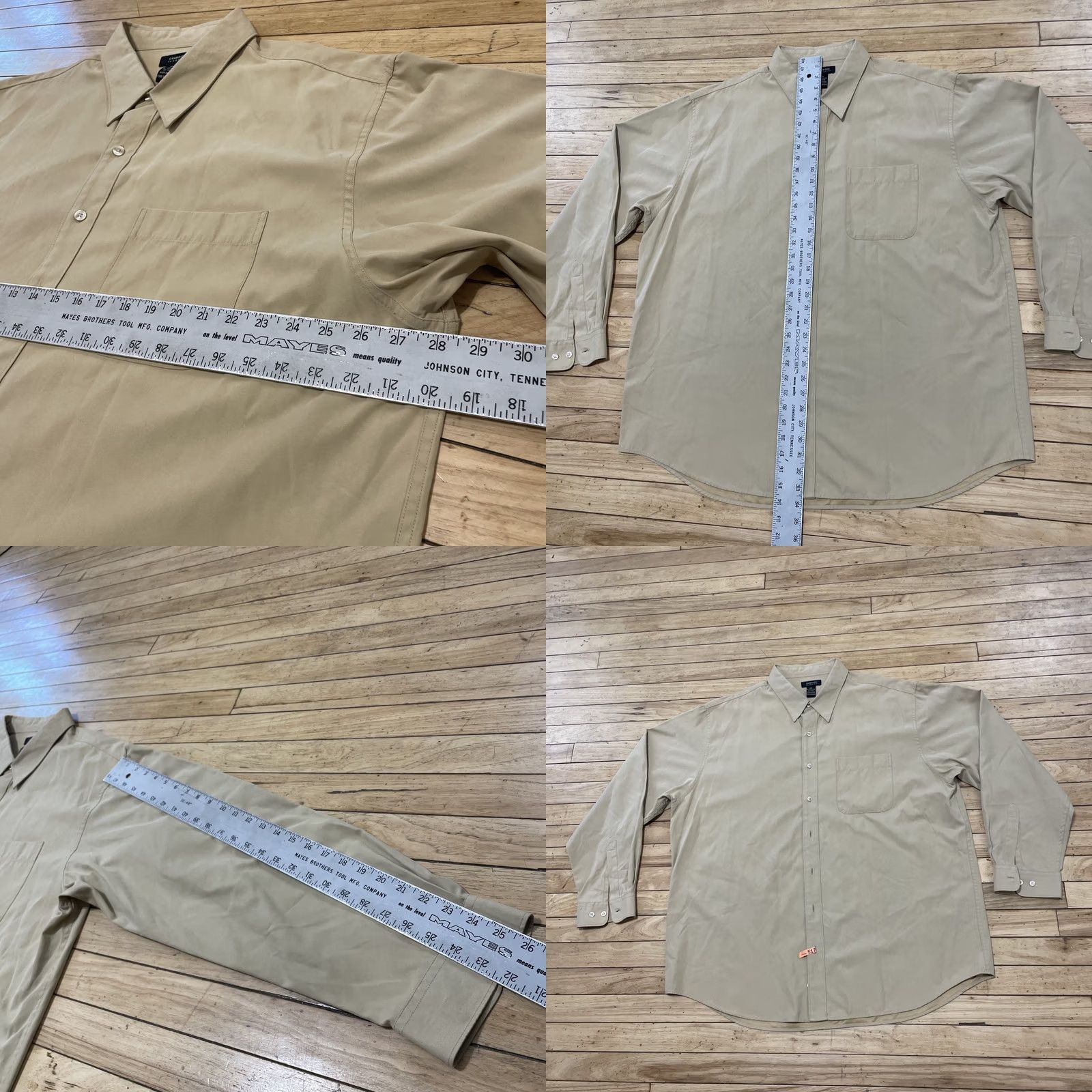 Vintage VINTAGE Cambridge Classics Shirt Men 2XL Khaki Brown Nylon Sueded Cotton Western Size US XXL / EU 58 / 5 - 8 Thumbnail