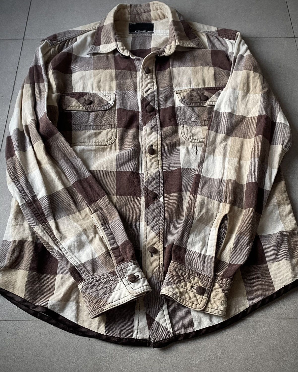 Number (N)ine Number (N)ine Checkered Flannel Shirt Size US L / EU 52-54 / 3 - 4 Thumbnail
