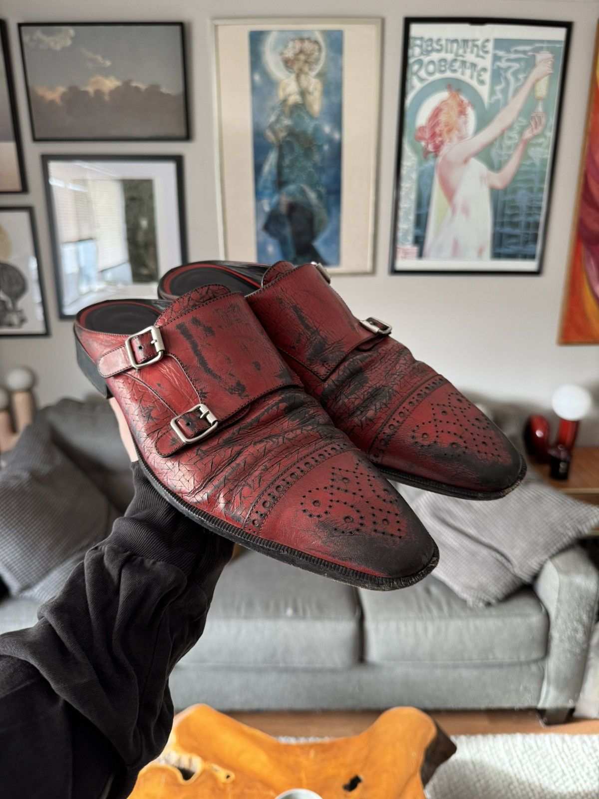 Enfants Riches Deprimes Red Monk Slides | Grailed