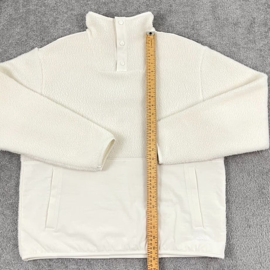 Allbirds ALLBIRDS Fluff Fleece Sweater Womens Medium Ivory White Deep Pile Snap Size M / US 6-8 / IT 42-44 - 4 Thumbnail