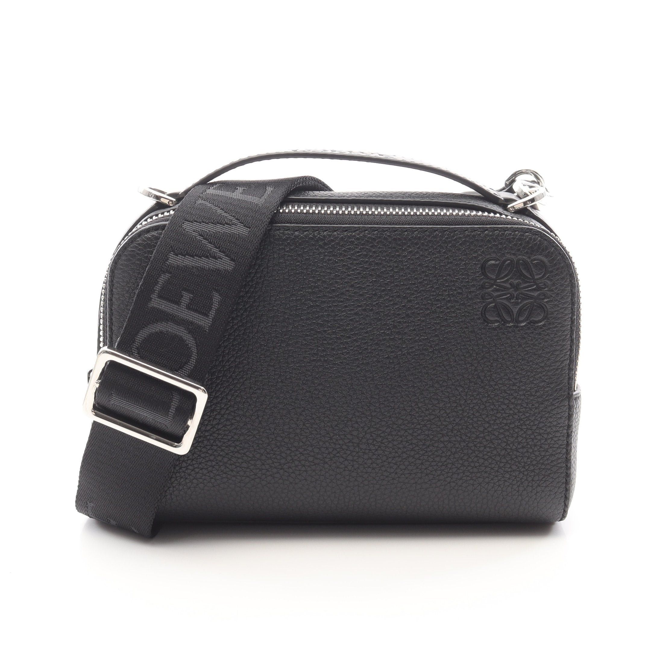Loewe Crossbody Camera Bag Mini Handbag Leather Black, Women's