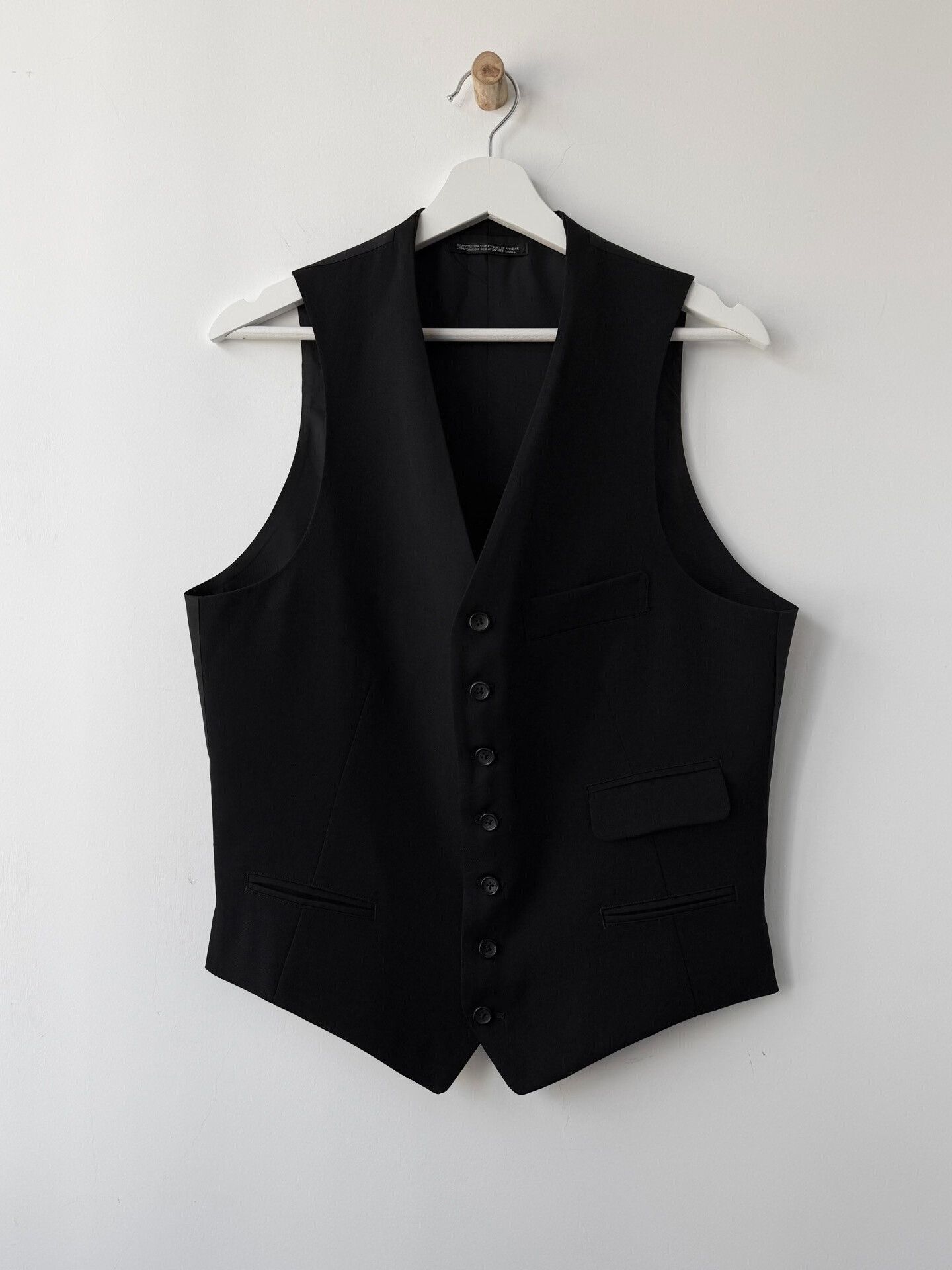 Yohji Yamamoto yohji yamamoto gaba wool black vest Size US M / EU 48-50 / 2 - 1 Thumbnail