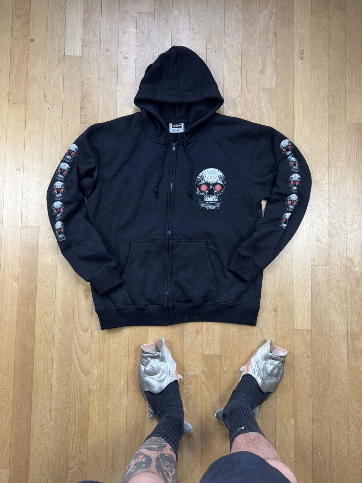 American Edition × Vintage 💀🇺🇸 Vintage 90s 55 DSL Skull Fires Zip Hoodie Y2K Rare Retro Size US M / EU 48-50 / 2 - 1 Thumbnail