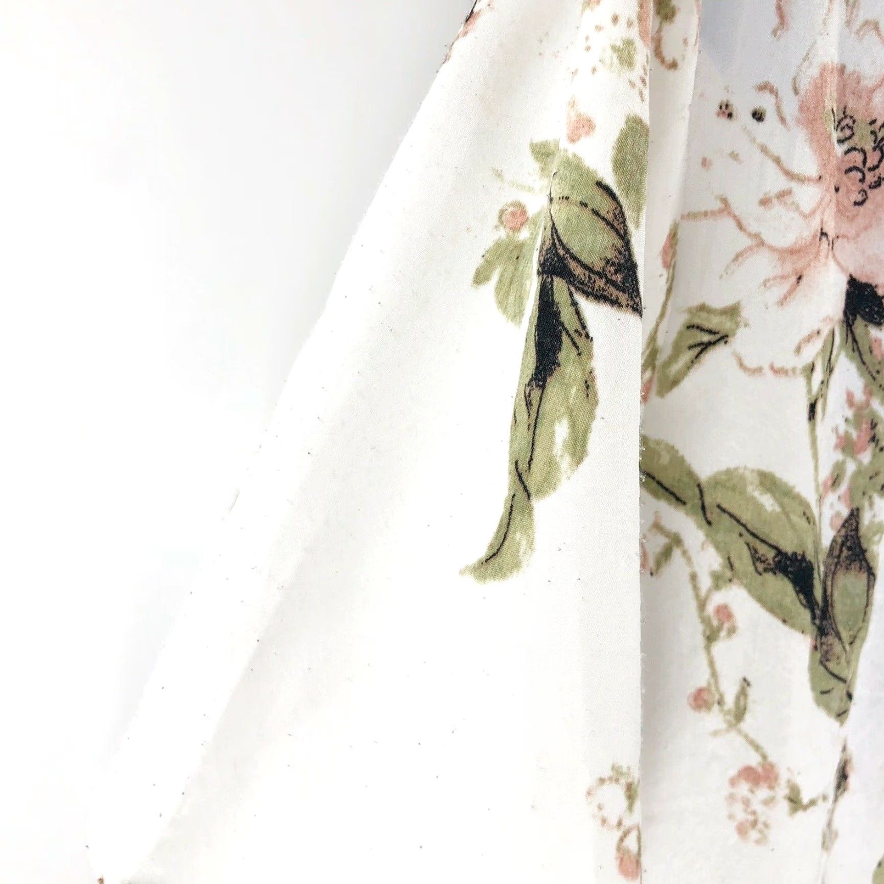 Vintage One One Six Wrap Dress M White Pink Floral V Neck Short Sleeves Coquette PILL Size 32" / US 10 / IT 46 - 4 Thumbnail