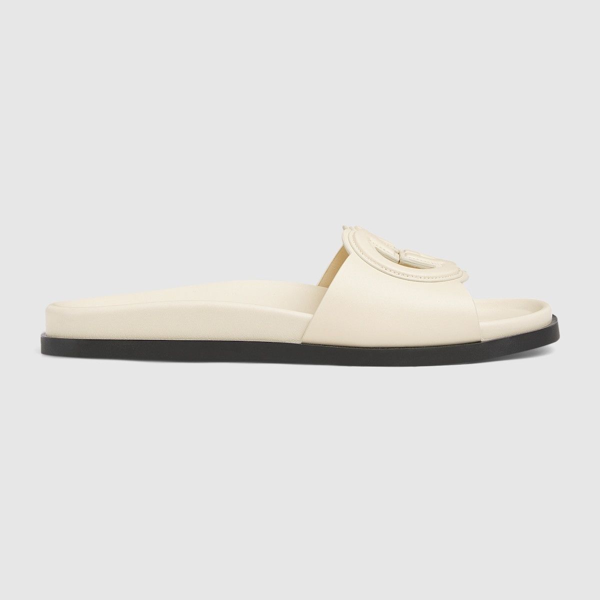 Gucci oc11z1025 Slide Sandals With Interlocking G in Ivory Size US 8.5 / IT 38.5 - 1 Thumbnail