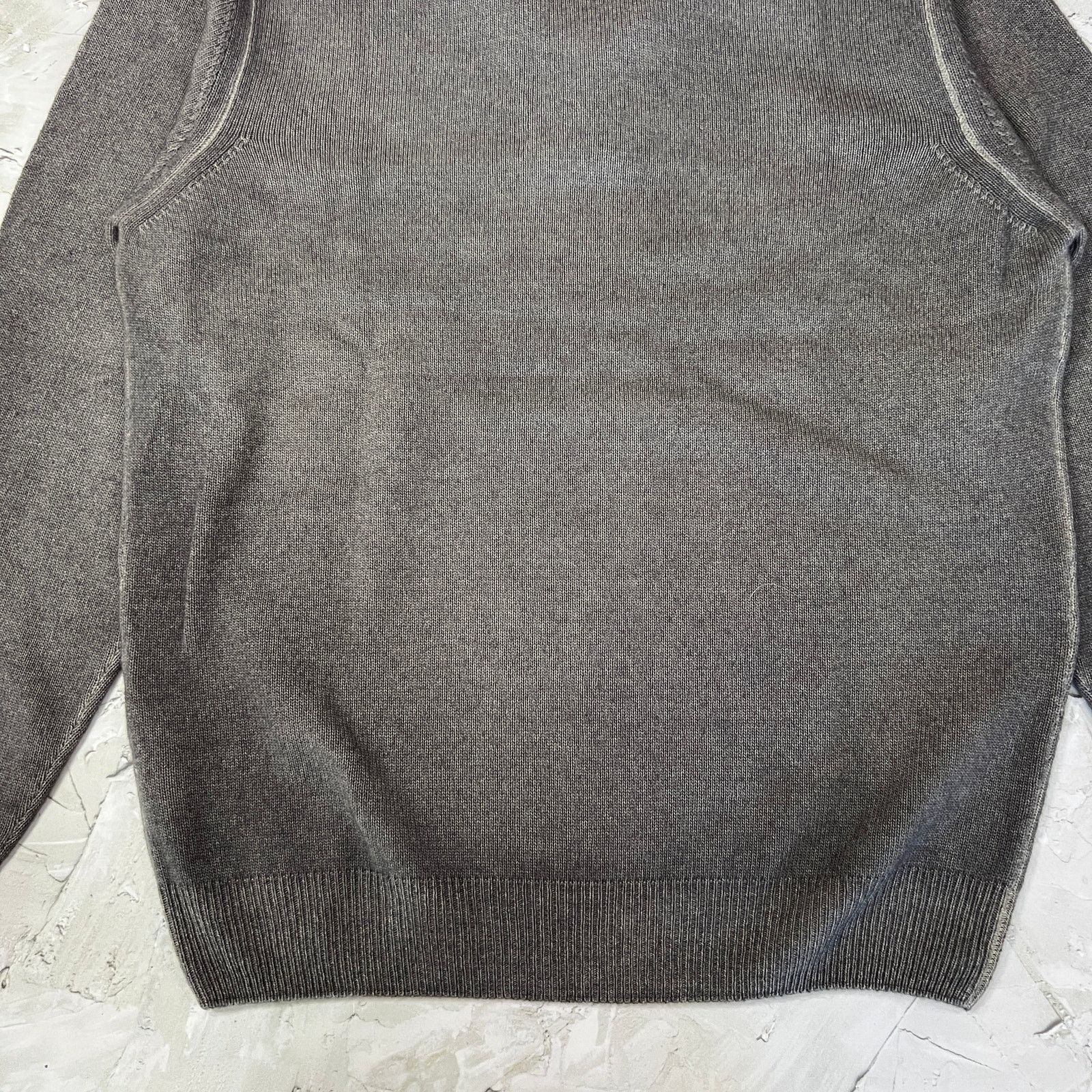 Altea Altea Wool Cashmere Shawl Collar V-Neck Sweater Gray Italy Size US XL / EU 56 / 4 - 10 Thumbnail