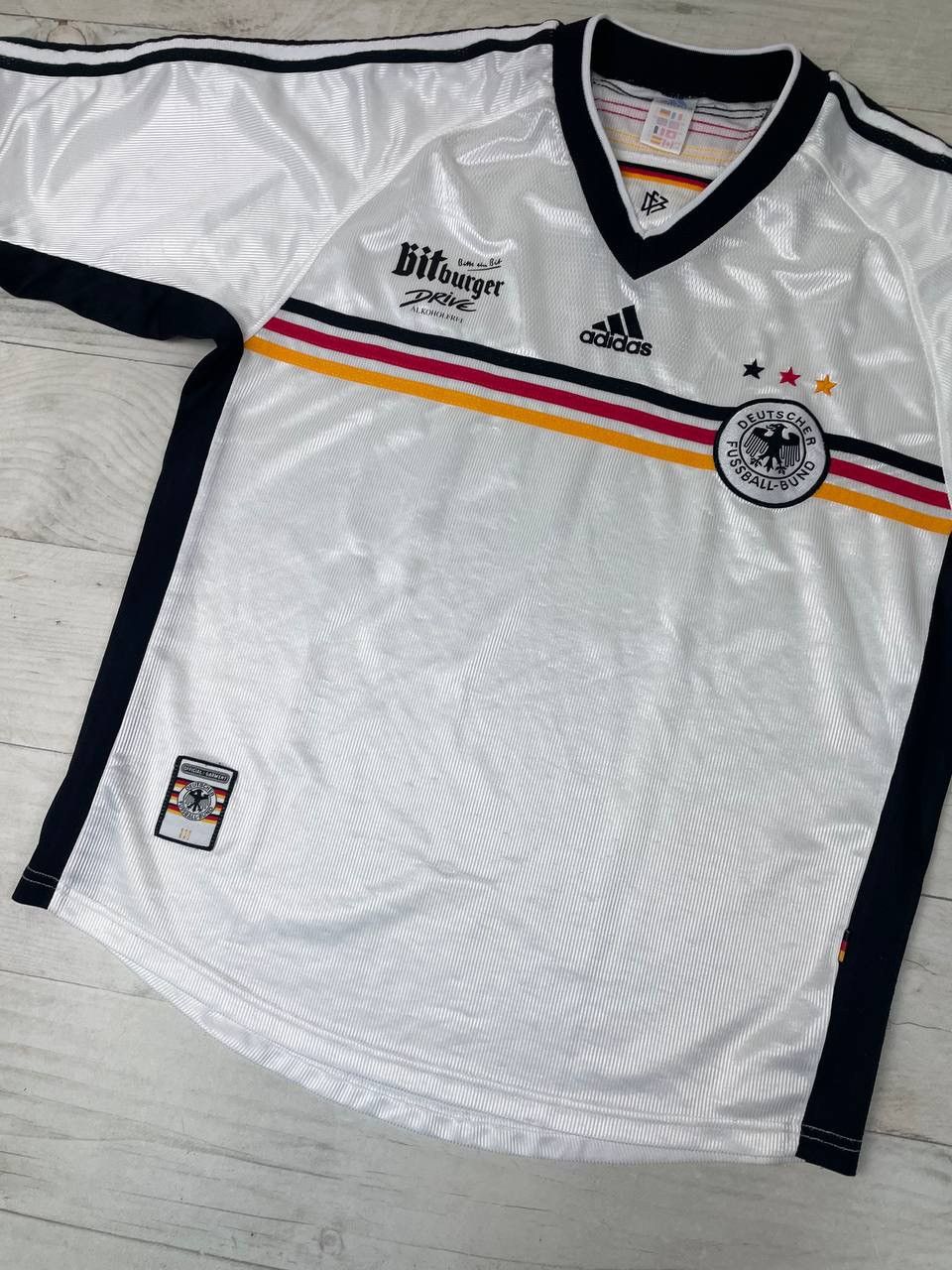 Adidas Vintage Adidas Germany 1998 2000 Home Shirt Soccer Jersey Size US L / EU 52-54 / 3 - 3 Thumbnail