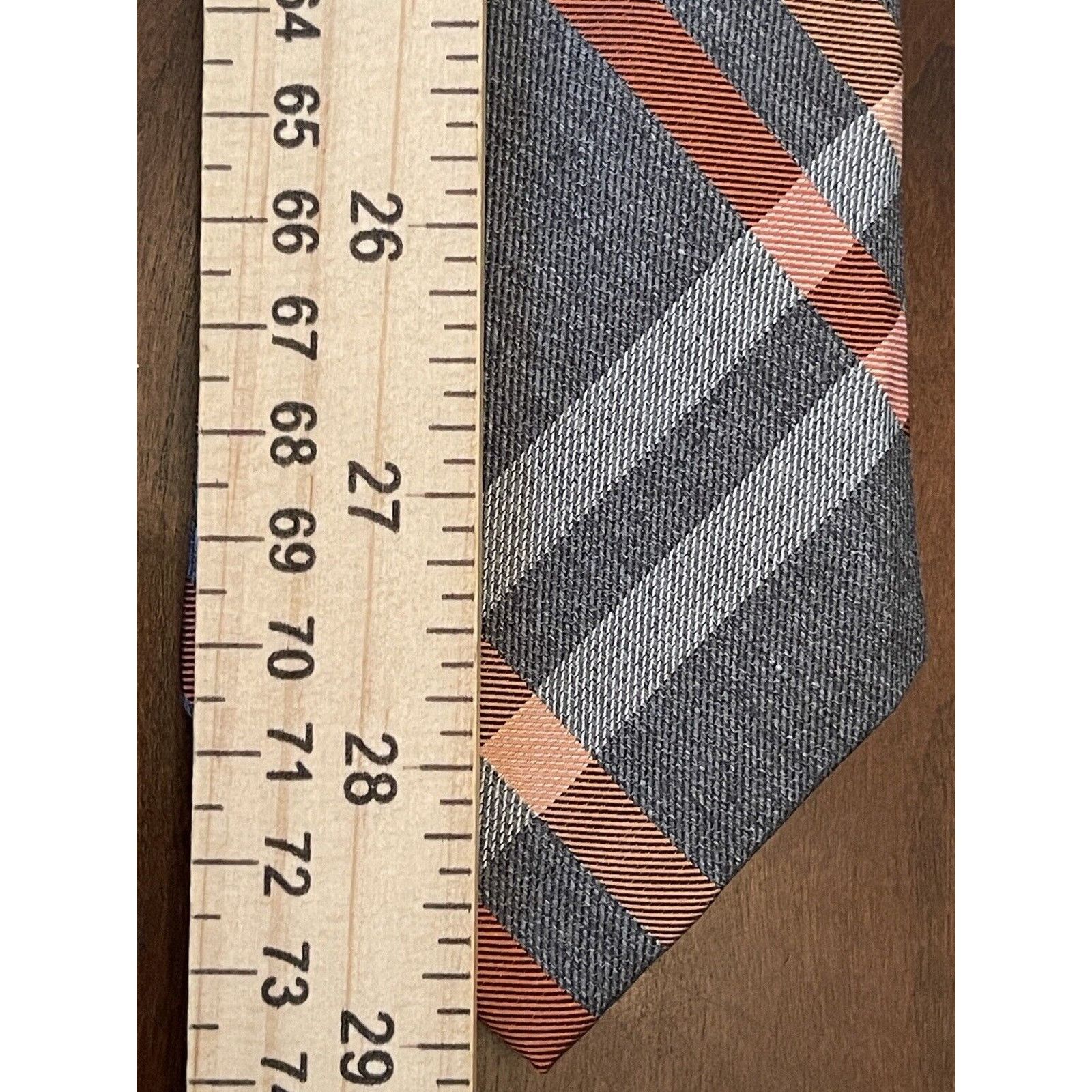 Express Express Gray Orange 69% Silk 31% Viscose Made In China Size ONE SIZE - 5 Thumbnail
