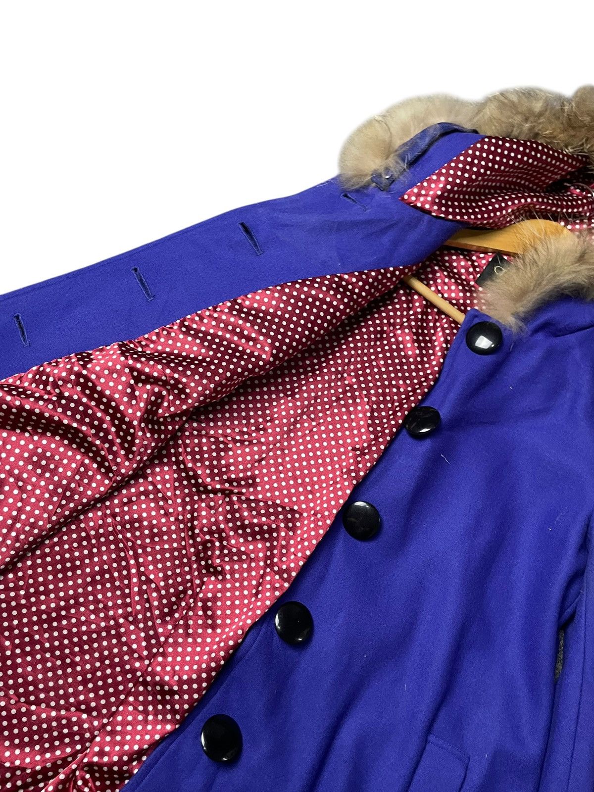 Japanese Brand × Vintage Cecil McBee Brand Fur Hooded Wool Jacket (114) Size US M / EU 48-50 / 2 - 6 Thumbnail