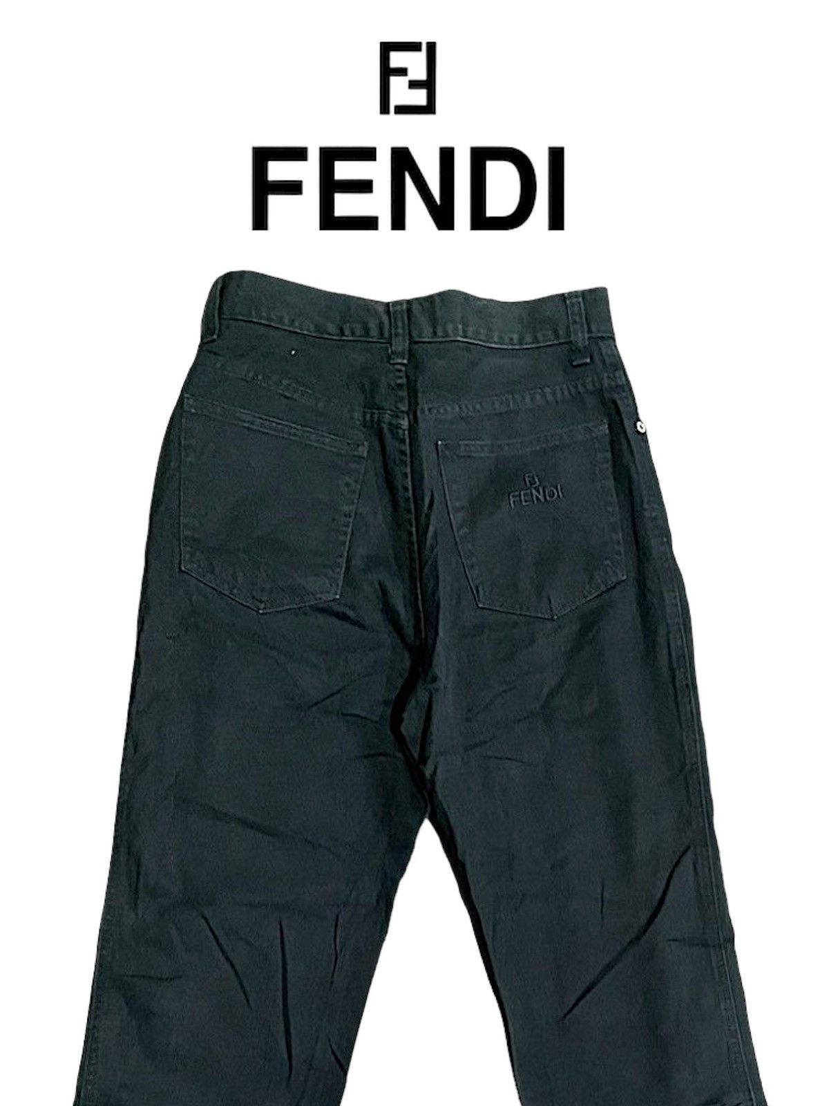 Fendi Rare Super Runway FF Logo Brand New Skinny Denim Jeans
