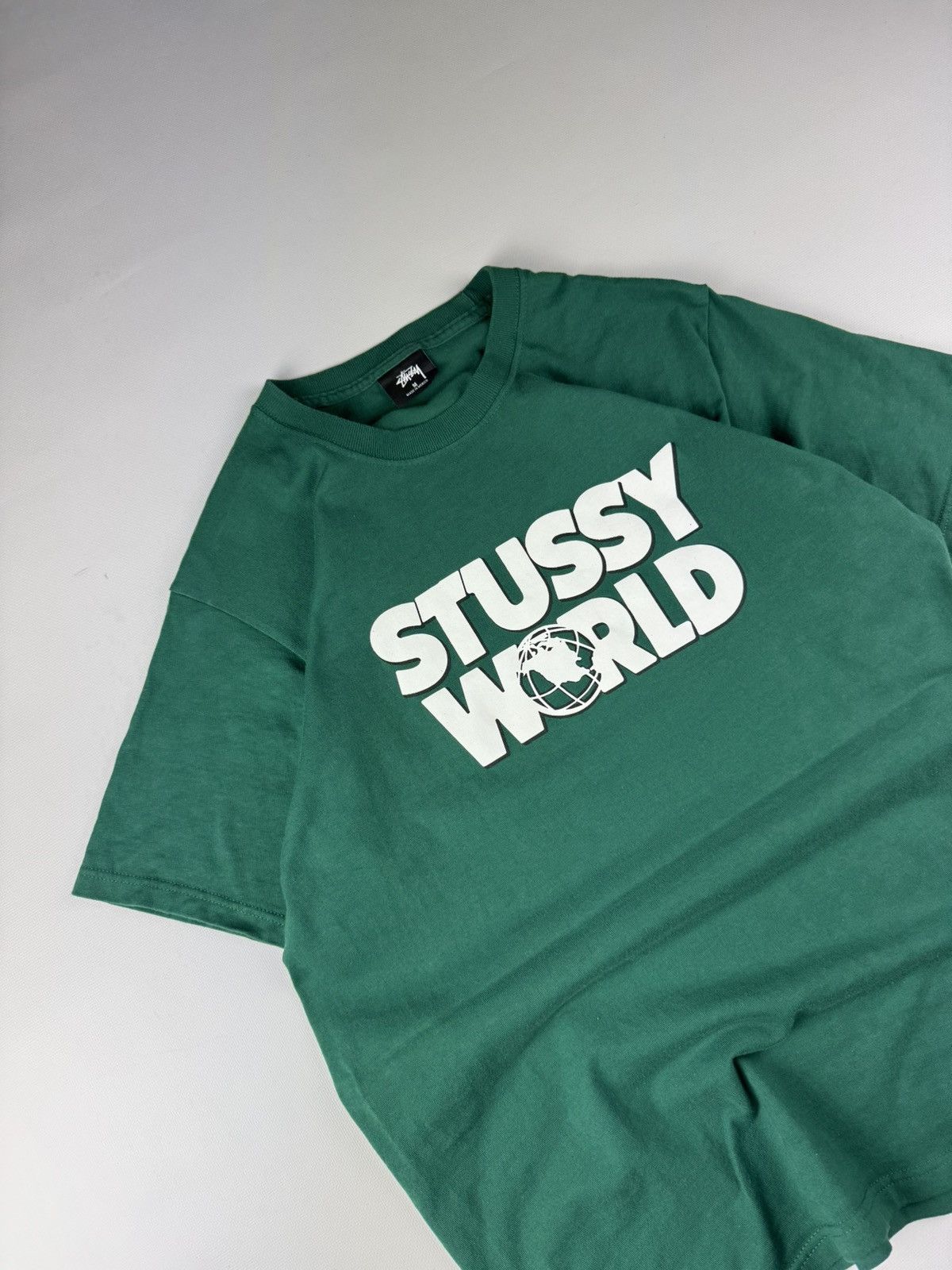Stussy Stüssy World Tee Dark Green T-Shirt Size US M / EU 48-50 / 2 - 4 Thumbnail