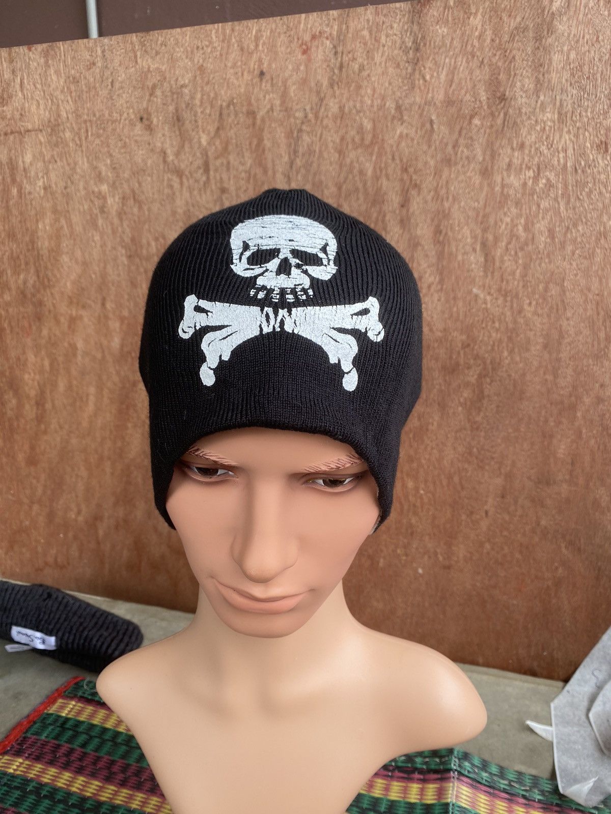 Vintage Skull Printed Reversible Beanie Hat Size ONE SIZE - 5 Thumbnail