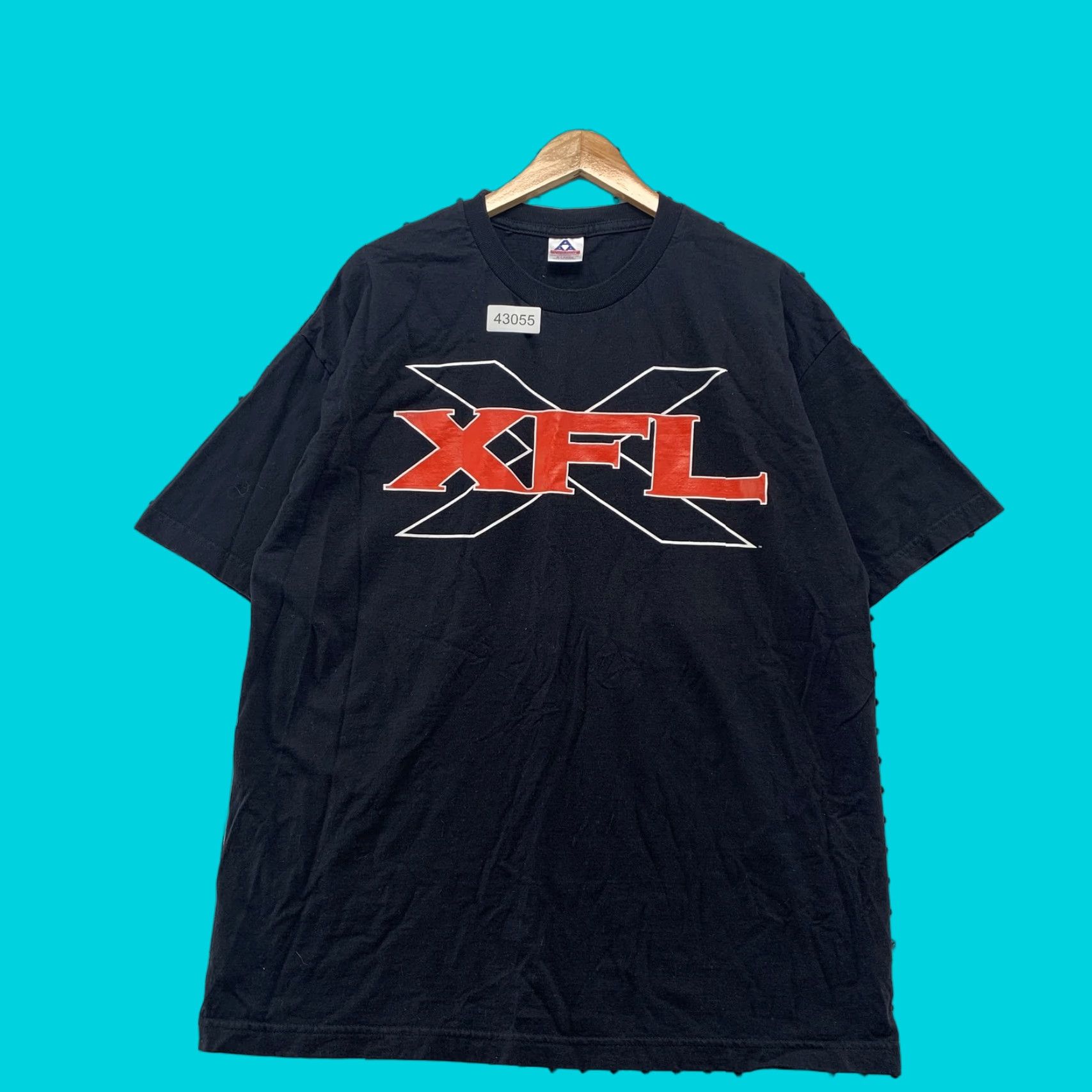 Vintage VINTAGE Alstyle XFL Football League T-Shirt Black XL Short Sleeve Graphic Print Mens 2000s Size US XL / EU 56 / 4 - 1 Thumbnail