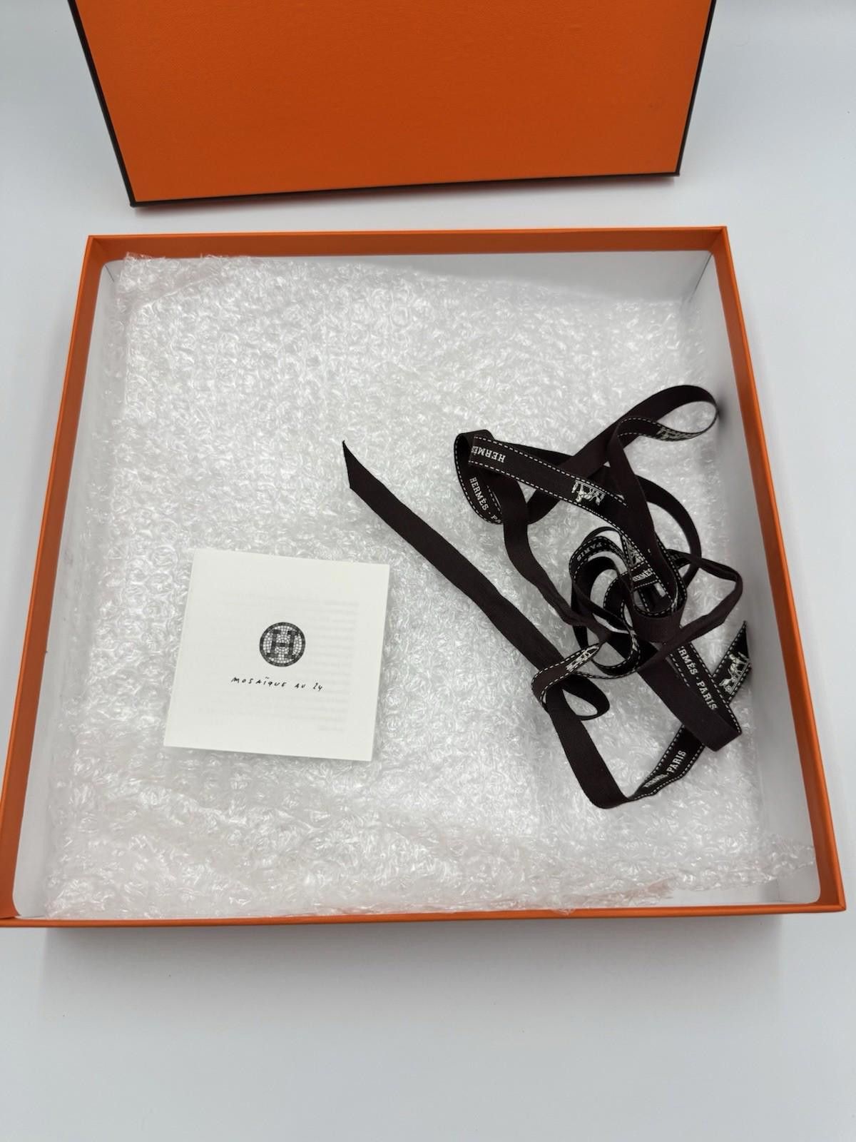 Hermes Hermes 11 by 11 4 Empty Authentic Box Only w/ Ribbons Slip N Size ONE SIZE - 7 Thumbnail