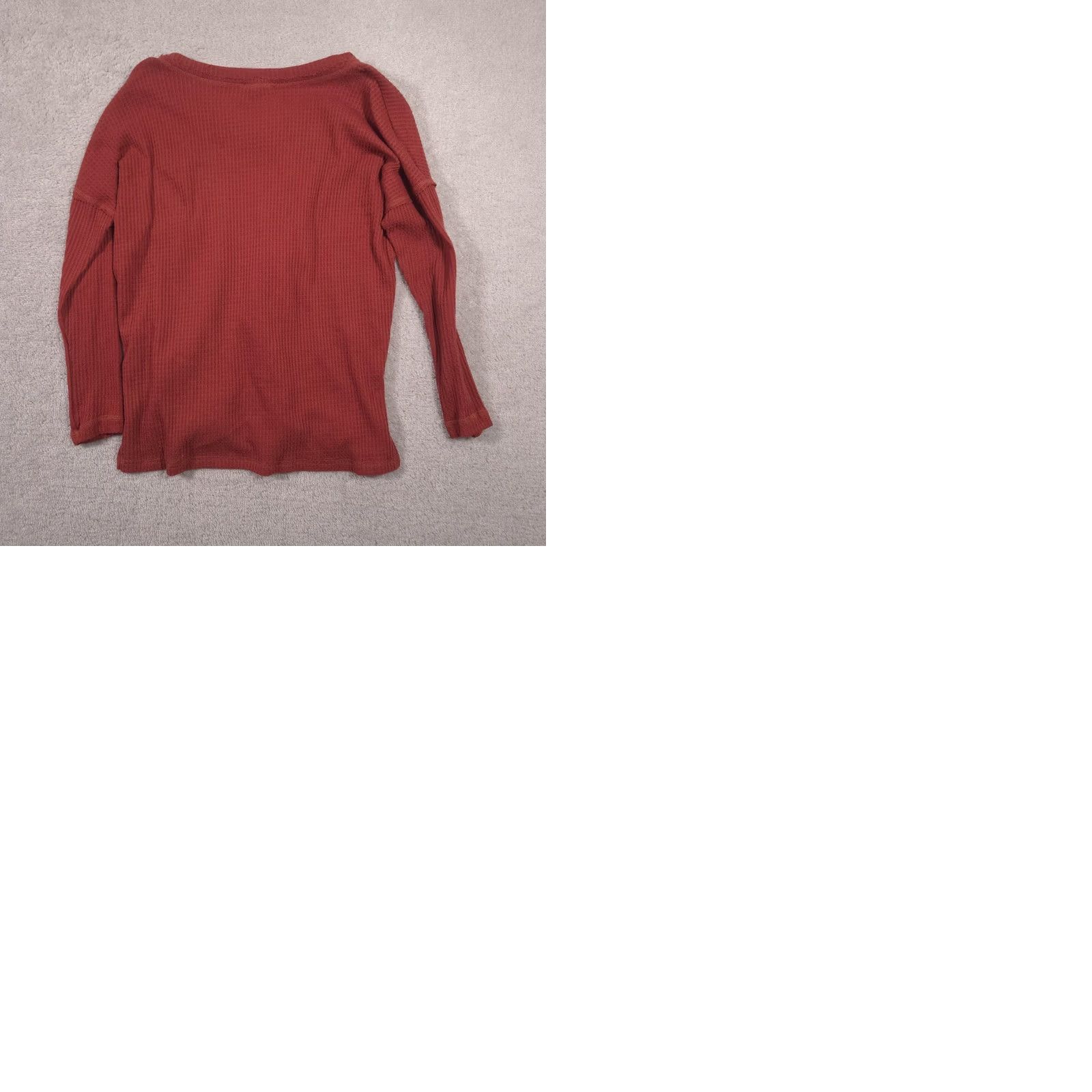 Vintage REB. in J. Shirt Womens S Red V-Neck Long Sleeve Waffle Knit Tunic Top Size S / US 4 / IT 40 - 9 Thumbnail