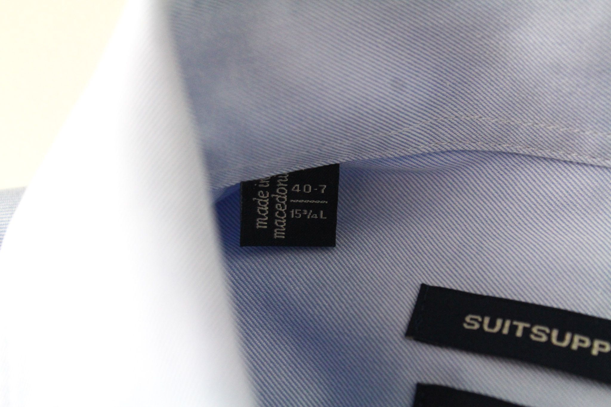 Suitsupply 40-7/15 3/4L Blue Cotton Button-Up Formal 72763 Size 40L - 5 Thumbnail