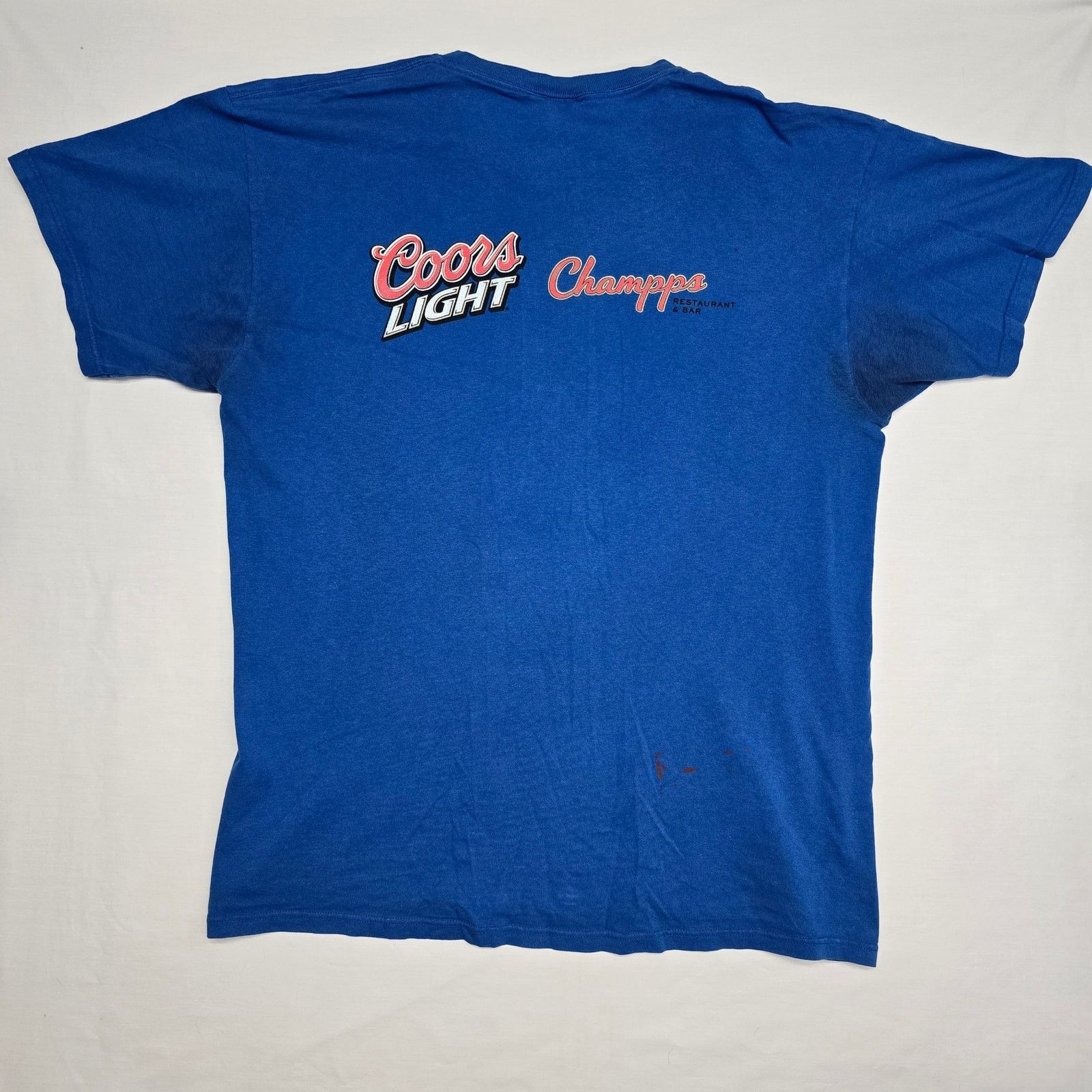 Fruit Of The Loom USAF Airforce Foorball XL Blue Coors Light Champs Bar Tee Size US XL / EU 56 / 4 - 7 Thumbnail