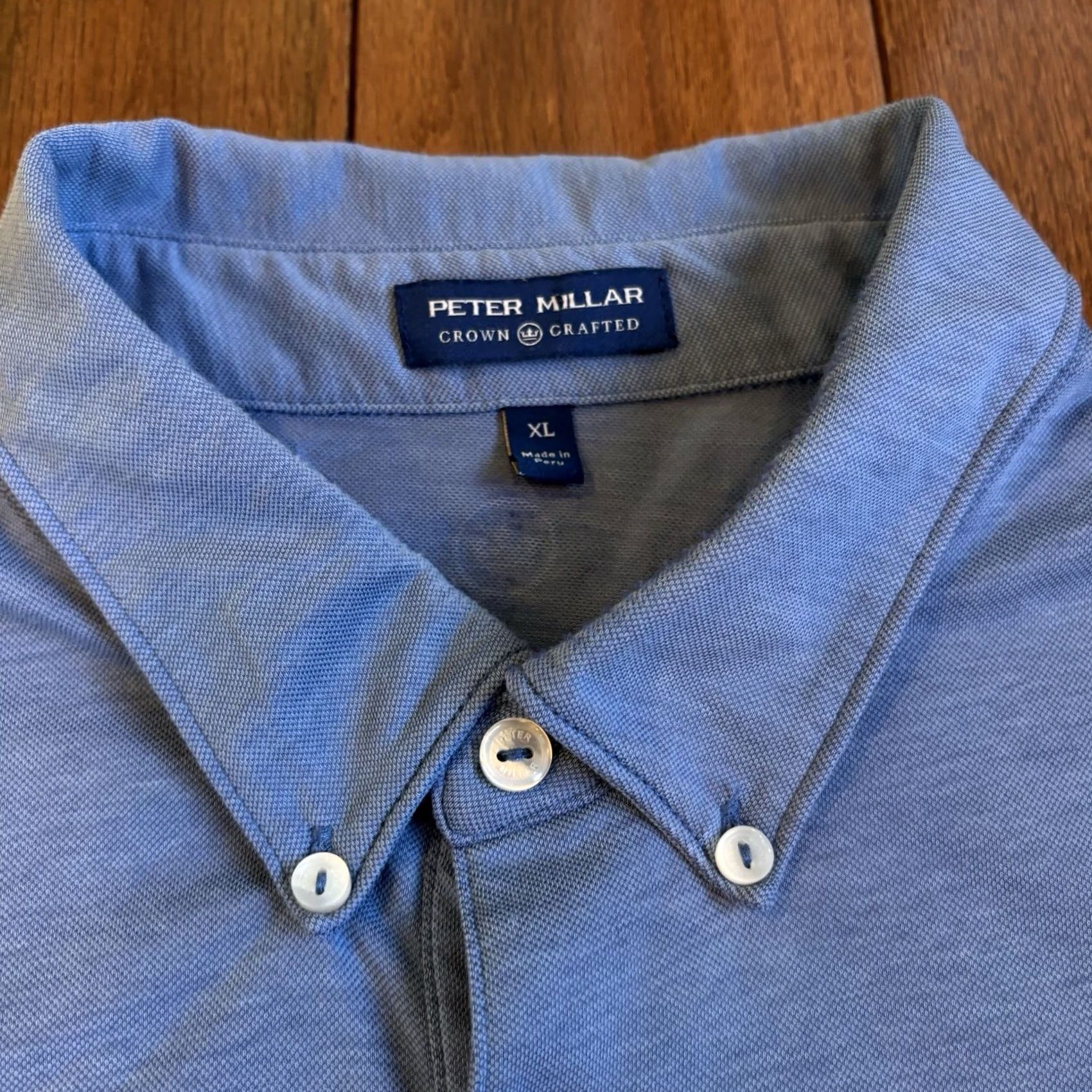 Peter Millar VINTAGE Peter Millar Crown Crafted Golf Polo Shirt Blue XL Men Size US XL / EU 56 / 4 - 4 Thumbnail