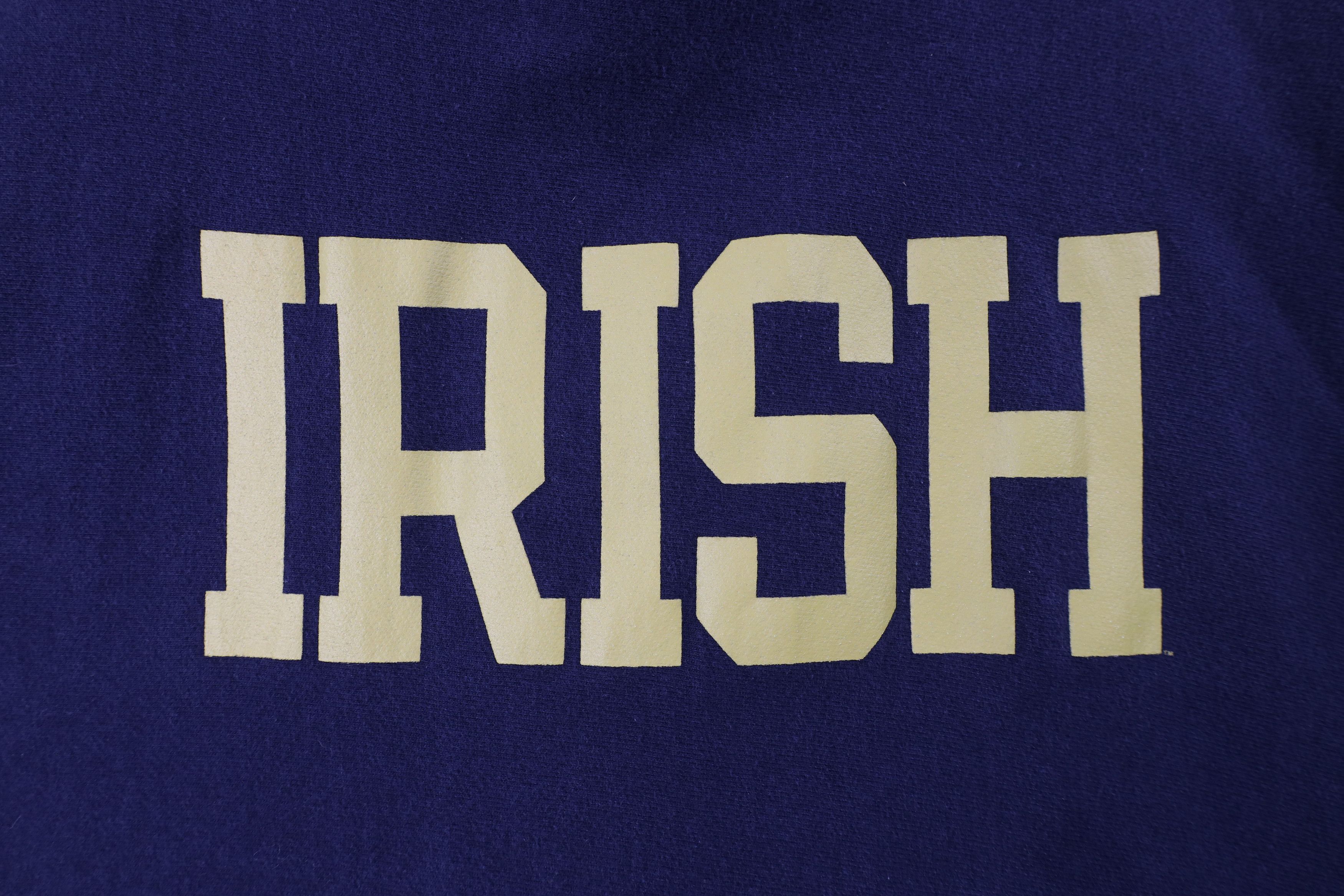 Vintage Vintage 90s Reverse Dame University Sweatshirt Blue Irish Size US XXL / EU 58 / 5 - 6 Thumbnail