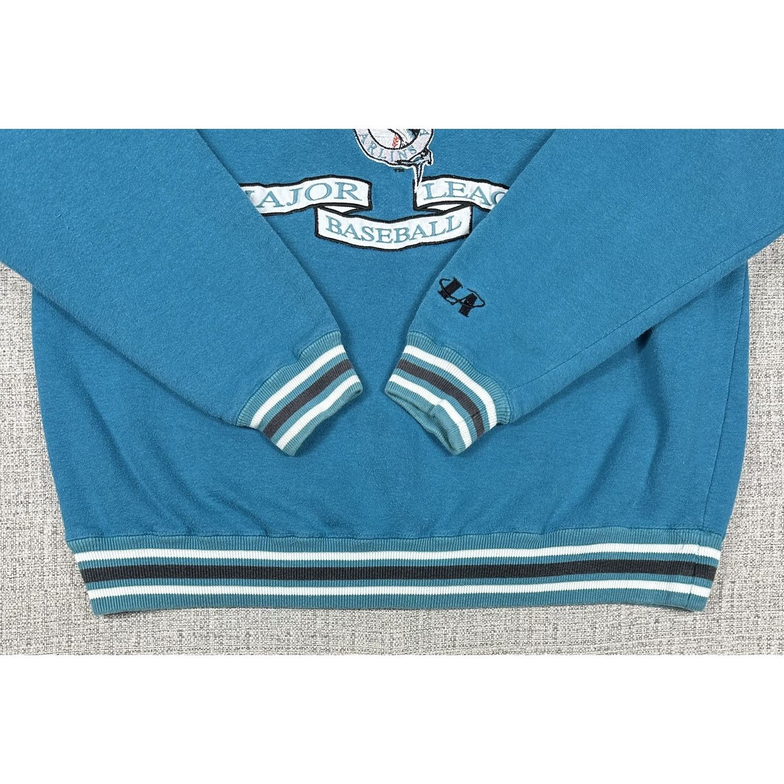 Logo Athletic Florida Marlins Sweatshirt Sz XL Blue MLB Logo Athletic 90s Size US XL / EU 56 / 4 - 3 Thumbnail