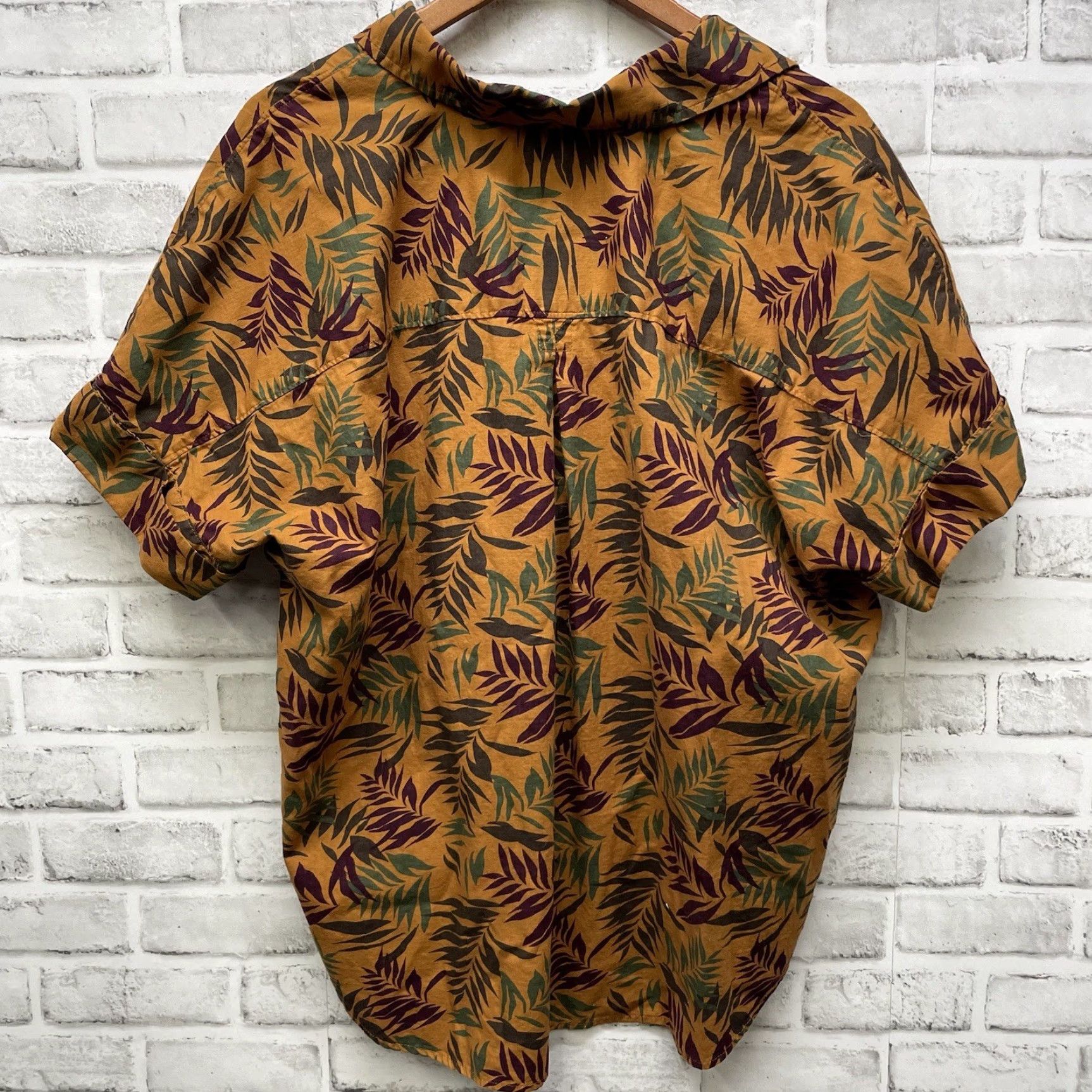 CO Duluth Trading Co Brown Leaf Print Polo Shirt Mens Size L Size US L / EU 52-54 / 3 - 5 Thumbnail
