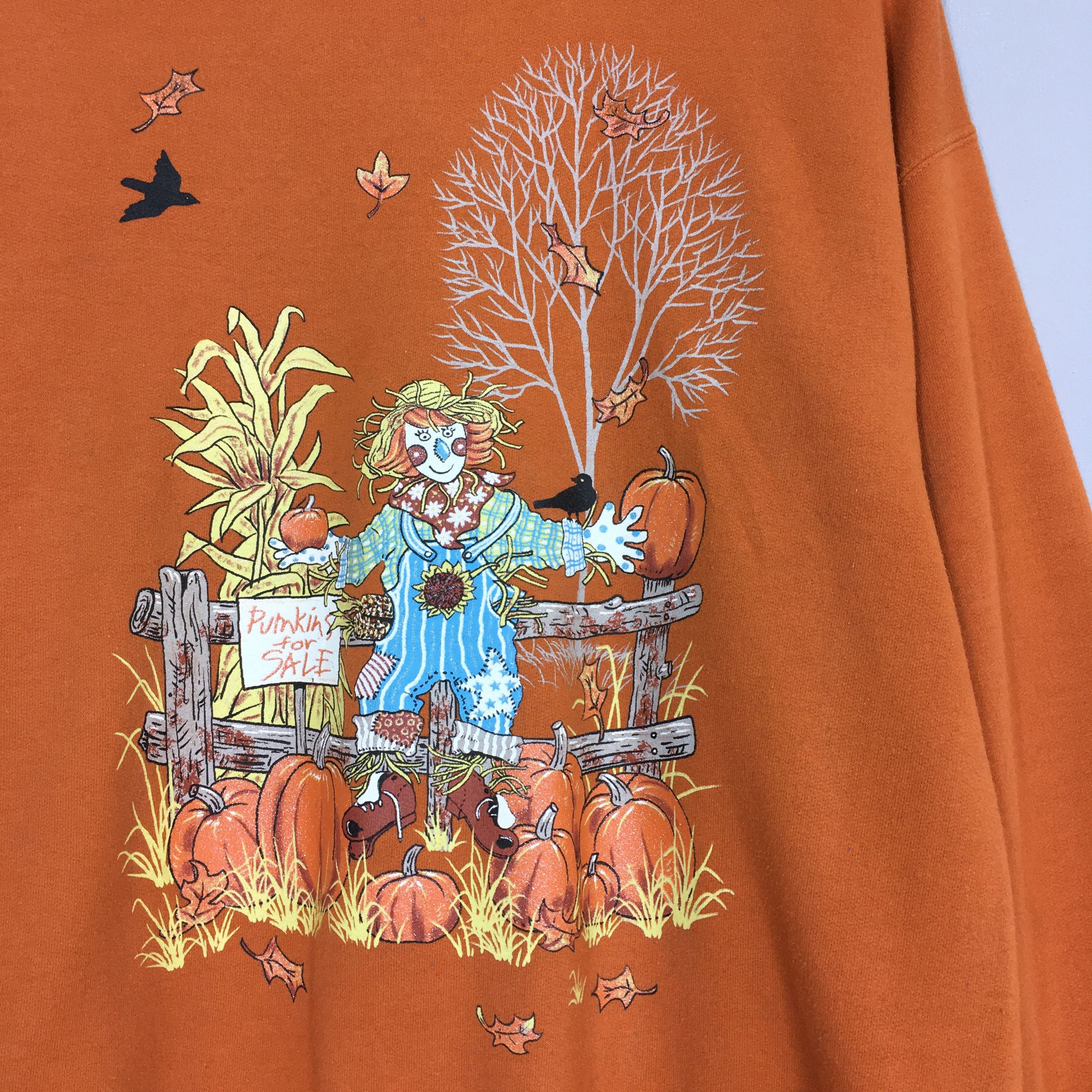 Expert Horror Vintage Happy Halloween Pumpkin Sweatshirt Large Size US L / EU 52-54 / 3 - 2 Thumbnail