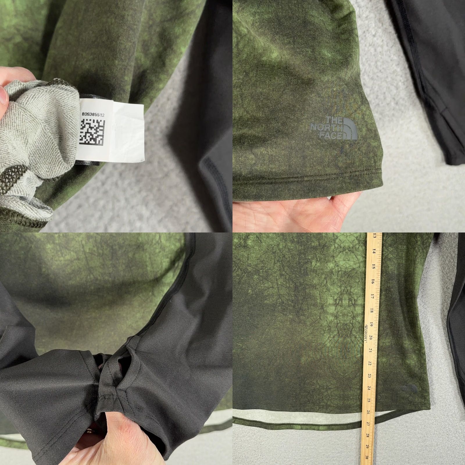 The North Face VINTAGE North Face Flight Series Top Shirt Womens L Green Gray Night Flight Night Long Sleeve Running Size L / US 10 / IT 46 - 8 Thumbnail