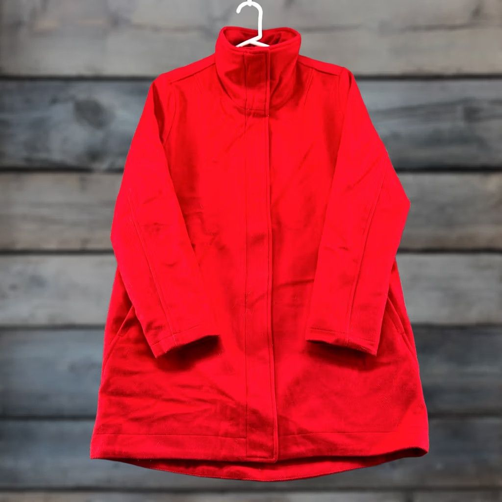 Pendleton Pendleton Jacket Womens M Red Wool Long Overcoat 80s 90s Classic Pockets Wool Full Zip Winter Fall Size M / US 6-8 / IT 42-44 - 1 Thumbnail