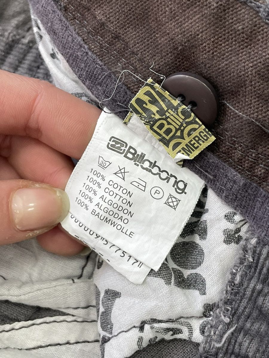 Billabong Velvet surf Billabong Gray Corduroy Cargo Pants Y2K Skater Size US 30 / EU 46 - 9 Thumbnail