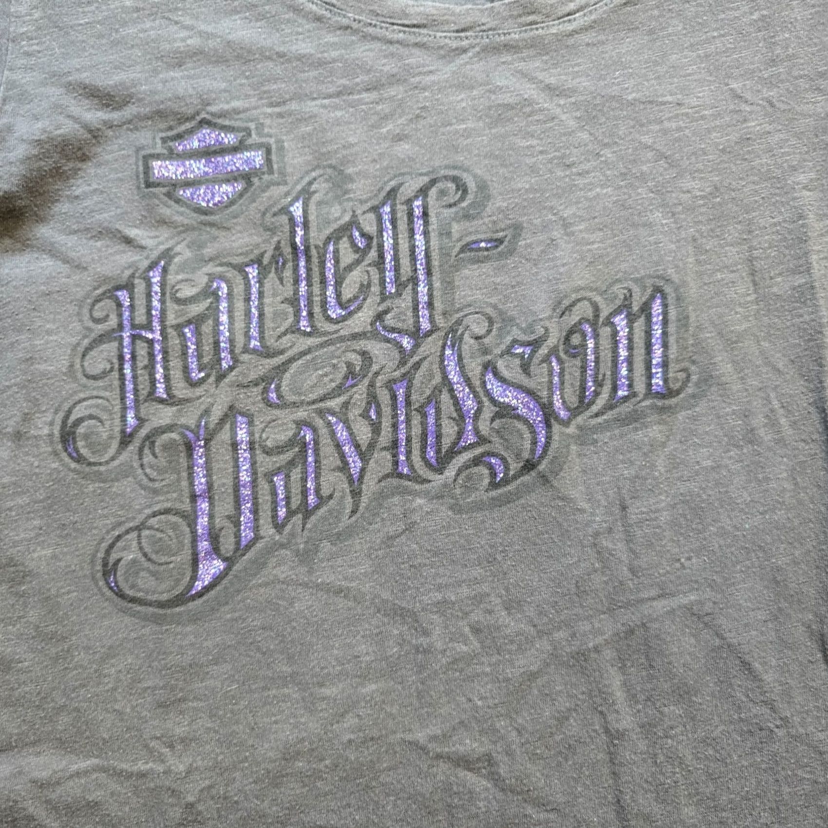 Harley Davidson Harley-Davidson Top Womens Small Gray Purple Logo Classic Fitted Basic Casual Shirt T-Shirt USA Biker Motorcycle Womens Size S / US 4 / IT 40 - 4 Thumbnail