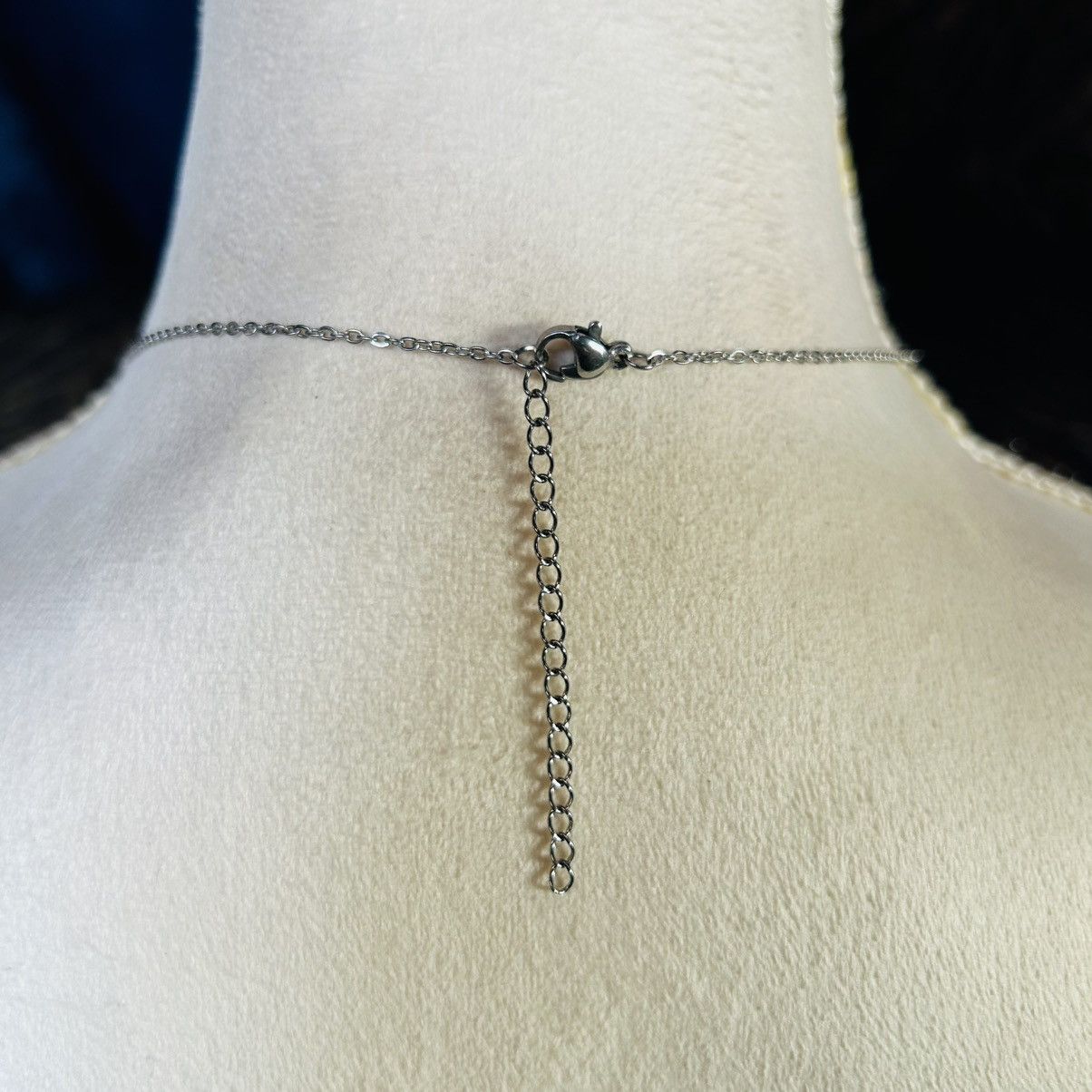 Handmade Handcrafted crackle glass dragon vein pearl drop necklace Size ONE SIZE - 5 Thumbnail